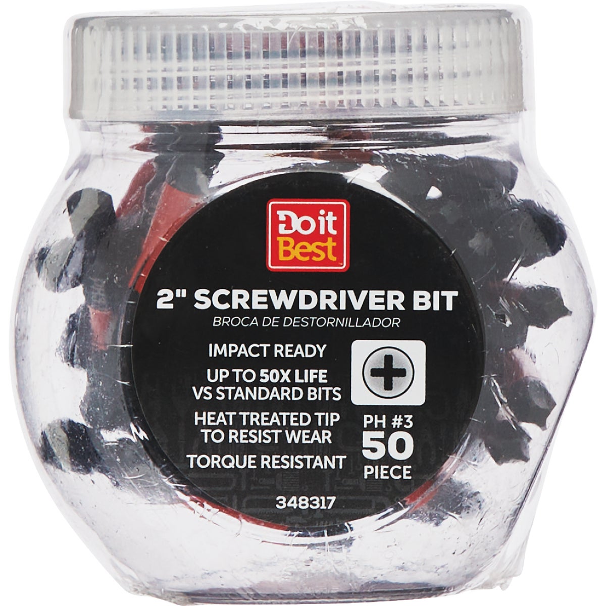 Do it Best 2 In. Phillips #3 Impact Ready Screwdriver Bit (50-Pack)