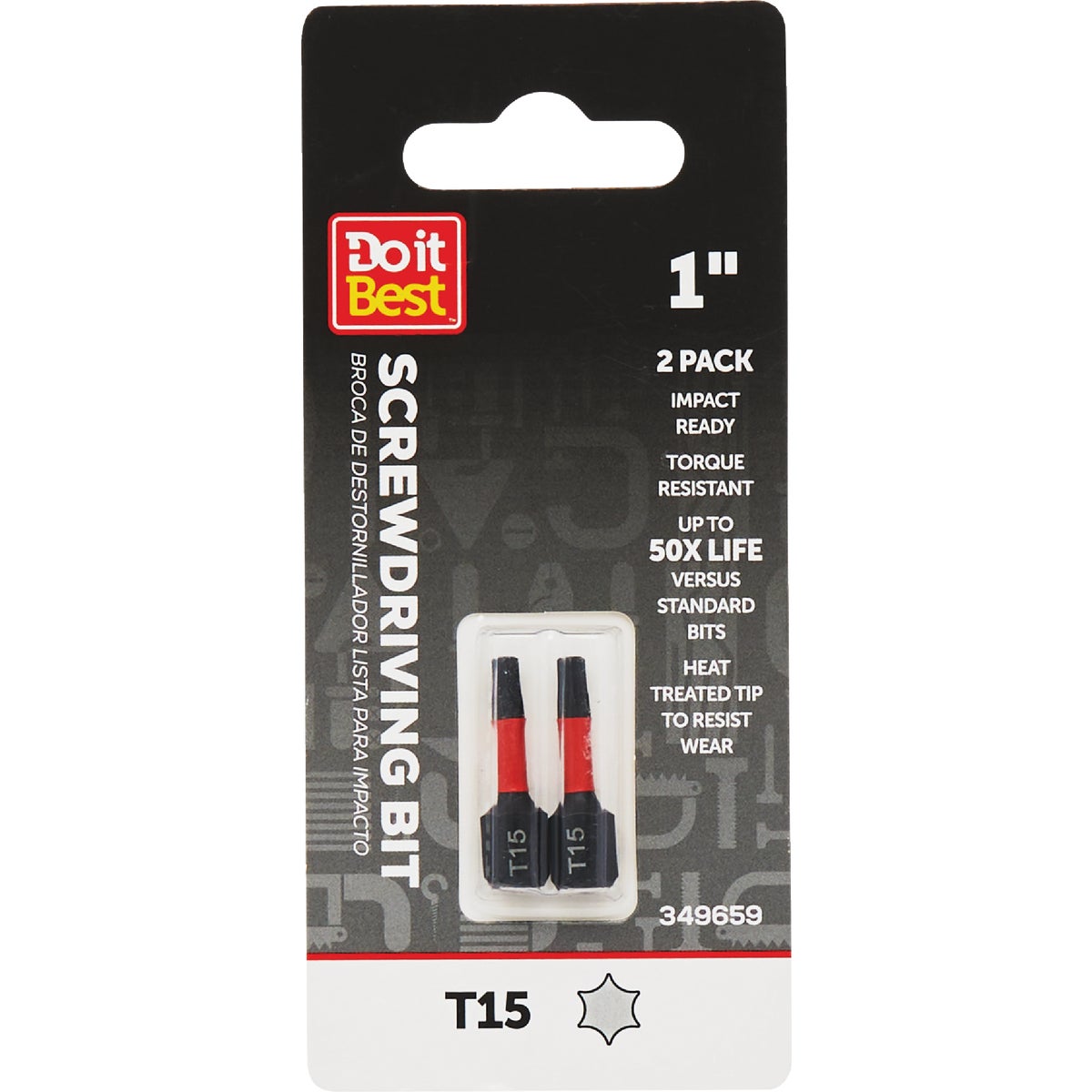 Do it Best 1 In. T15 Torx Impact Ready Screwdriver Bit (2-Pack)