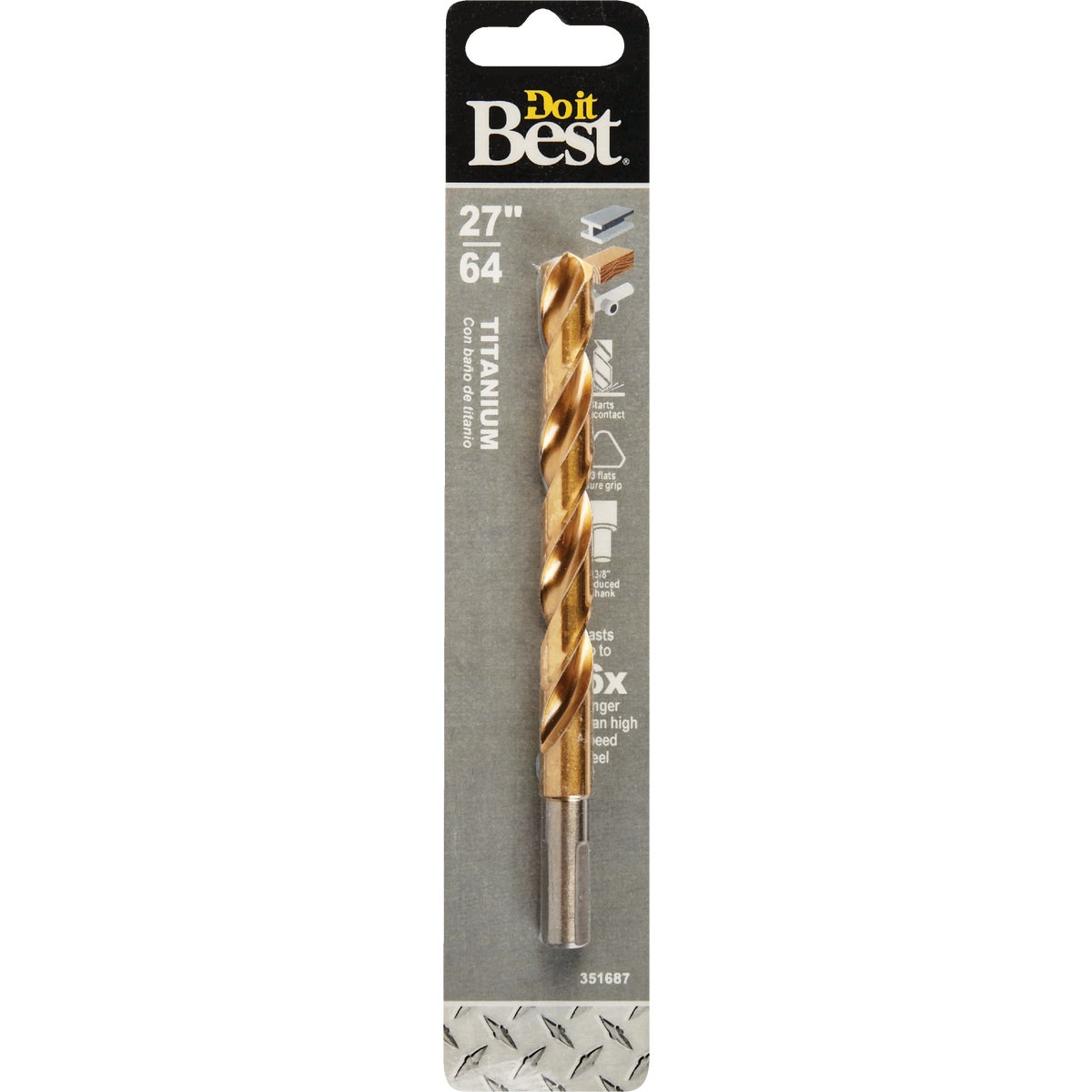 Do it Best 27/64 In. Titanium Drill Bit