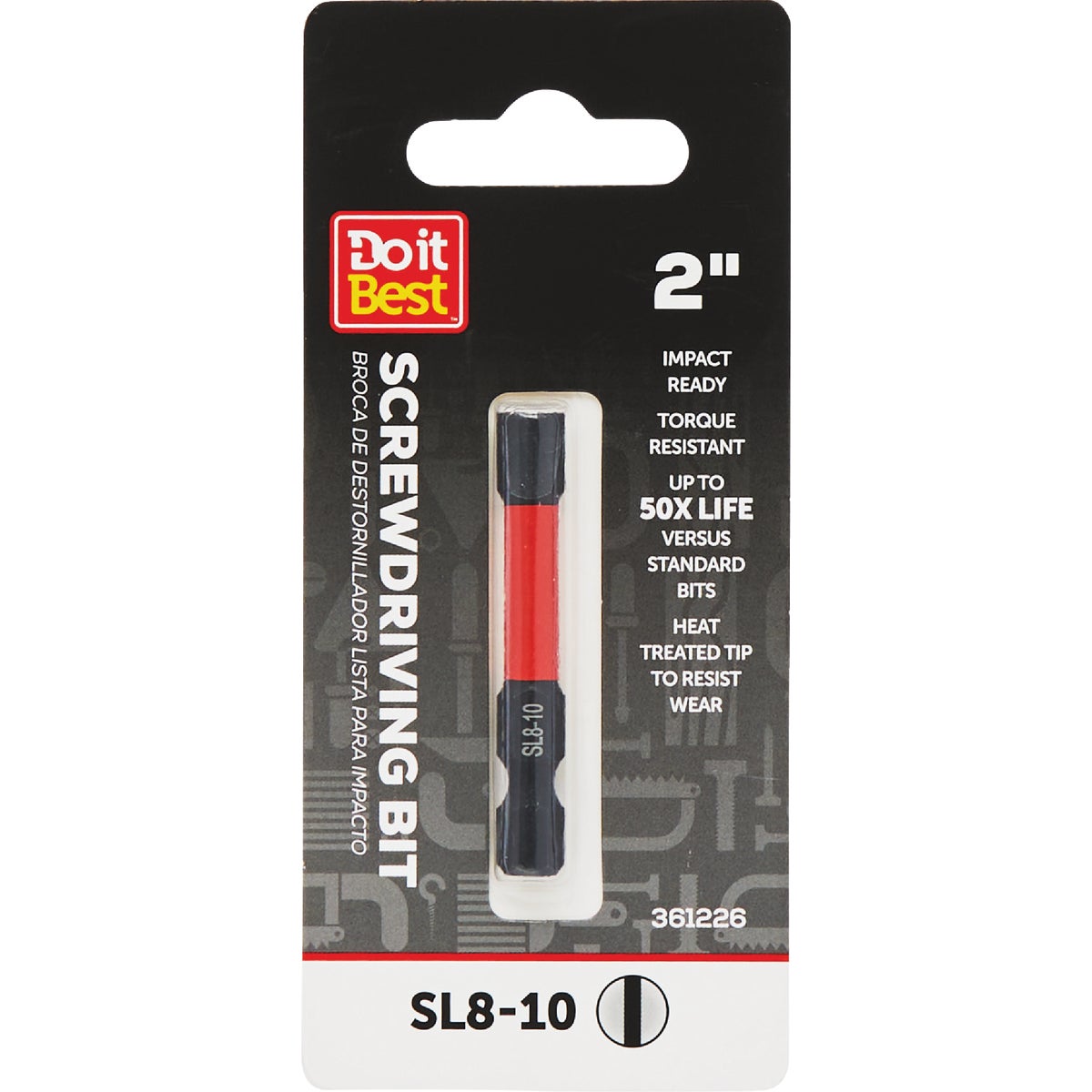 Do it Best 2 In. Slotted #10 Impact Ready Screwdriver Bit