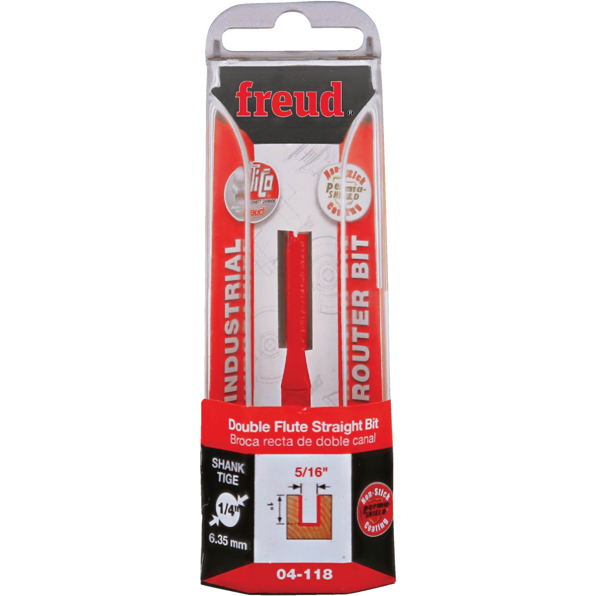 Freud Carbide Tip 5/16 In. Double Flute Straight Bit