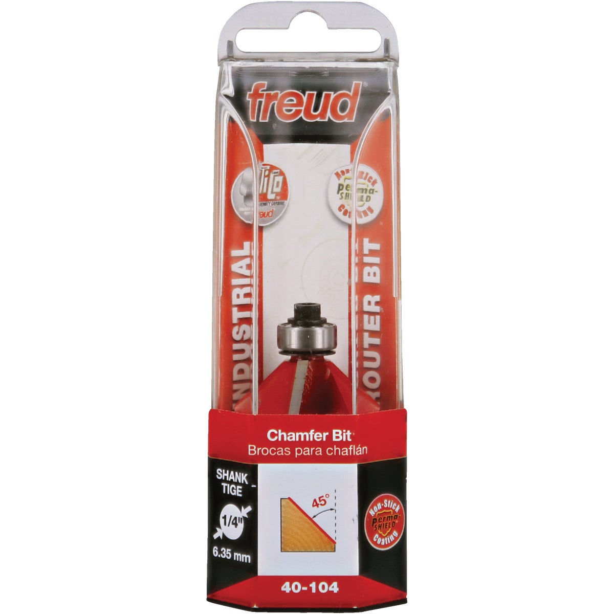 Freud Carbide Flute 1/2 In. Chamfer Bit with Bearing Pilot