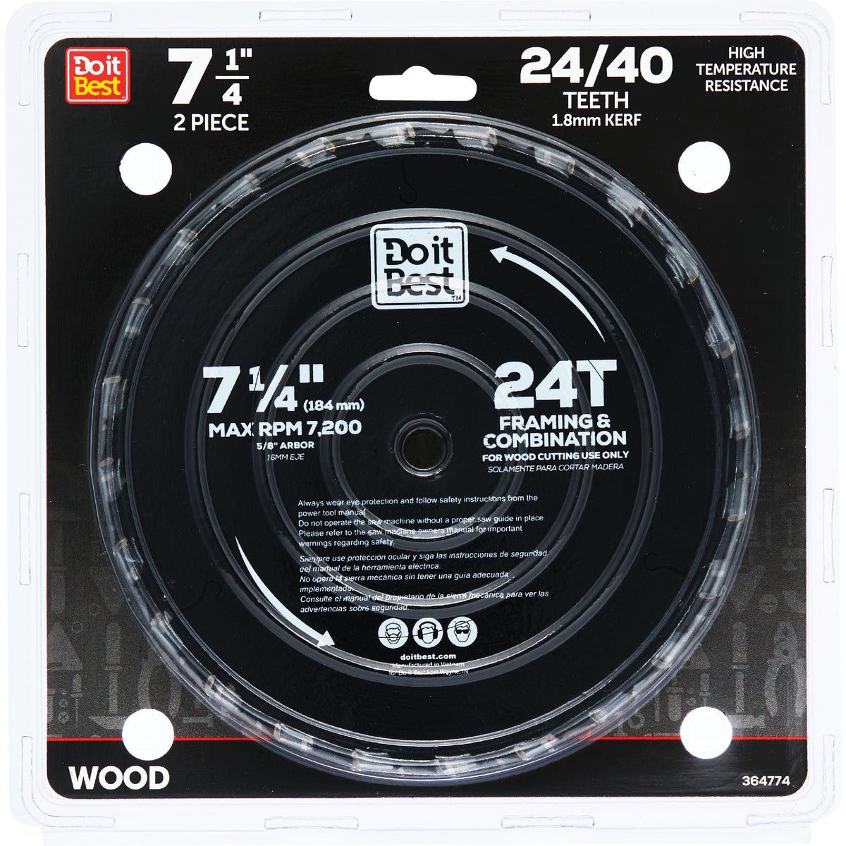 Do it Best 7-1/4 In. 24 & 40-Tooth Circular Saw Blade (2-Piece)