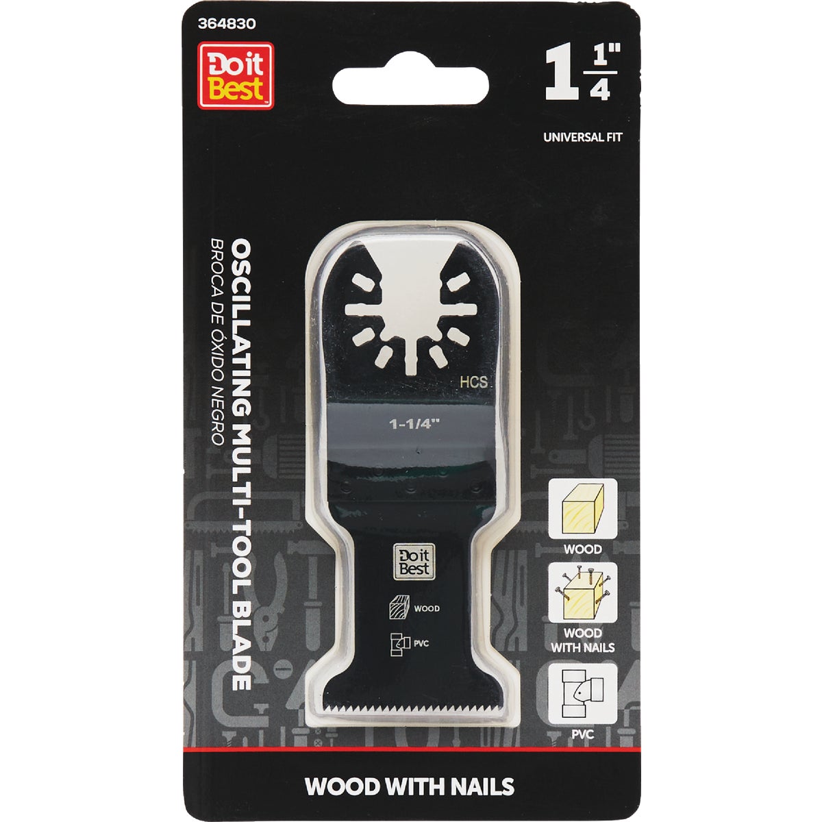 Do it Best 1-1/4 In. High Carbon Steel Wood with Nails Oscillating Multi-Tool Blade