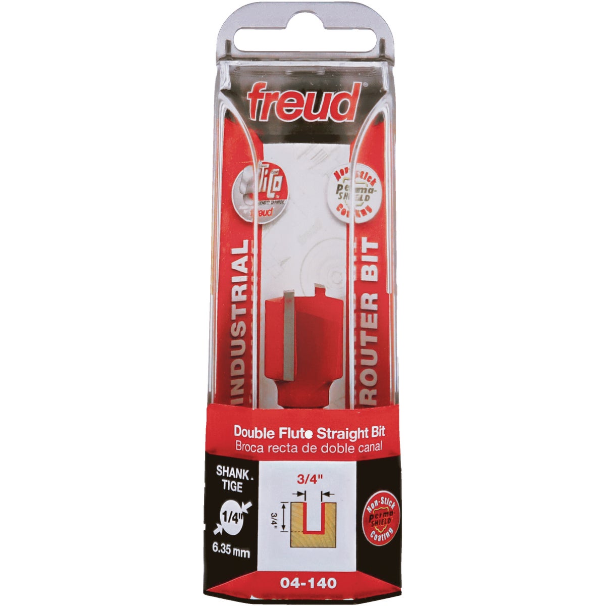 Freud Carbide Tip 3/4 In. Double Flute Straight Bit