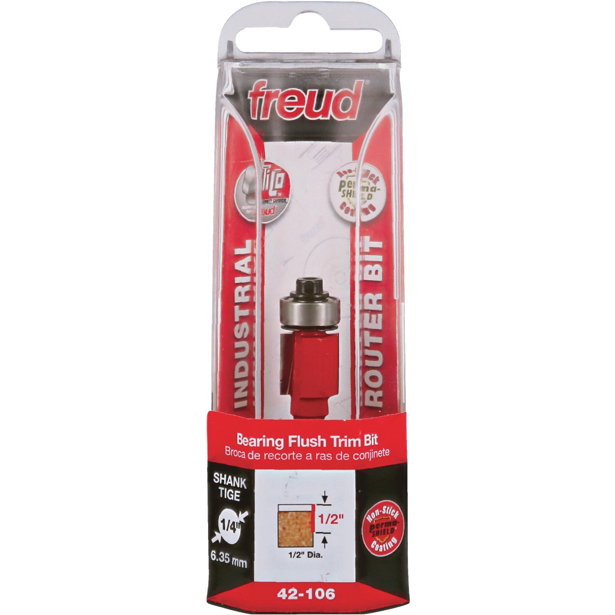 Freud Carbide Tip 1/2 In. 2-Flute Flush Trim Bit