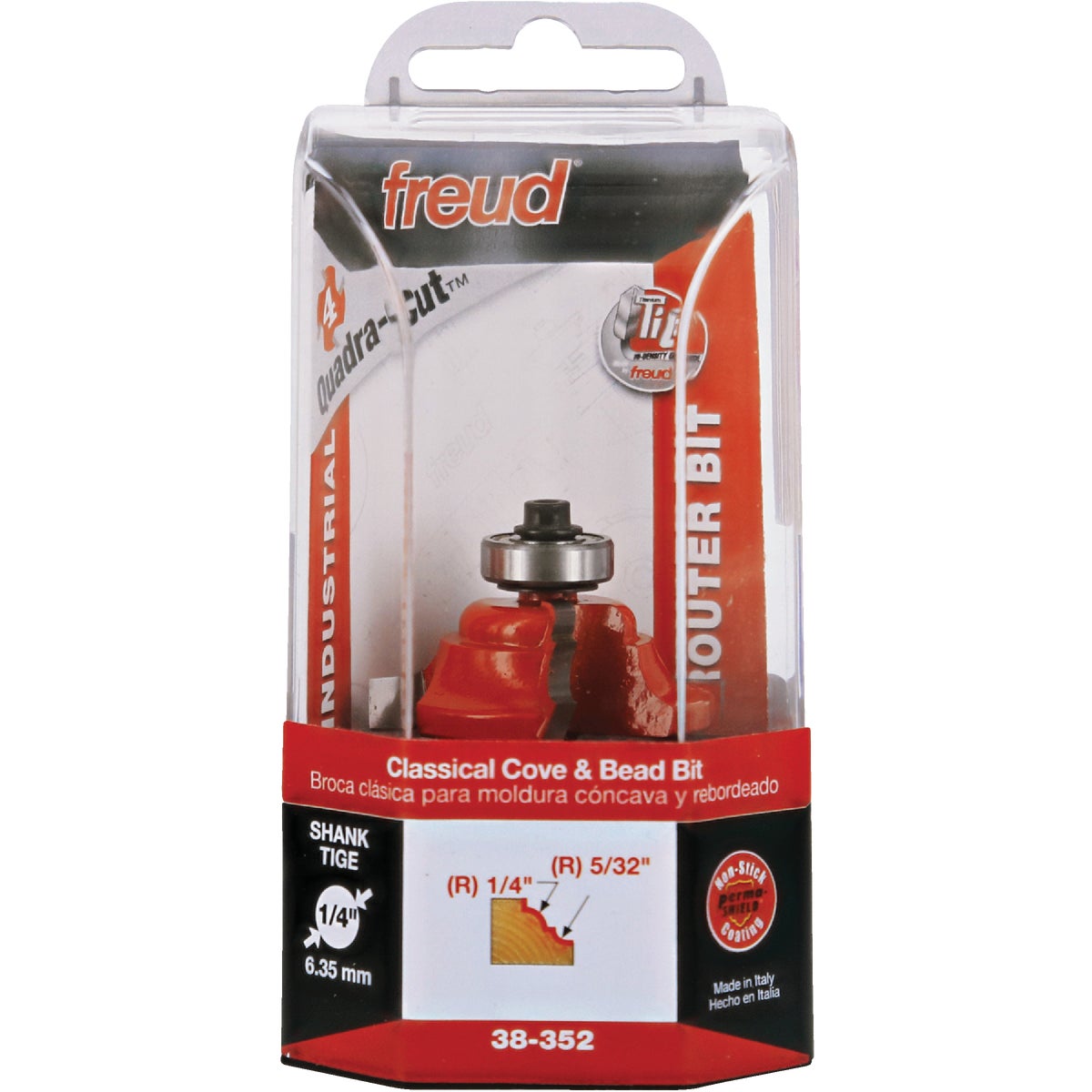 Freud Carbide 1-1/2 In. X 1/4 In. Cove & Beading Bit