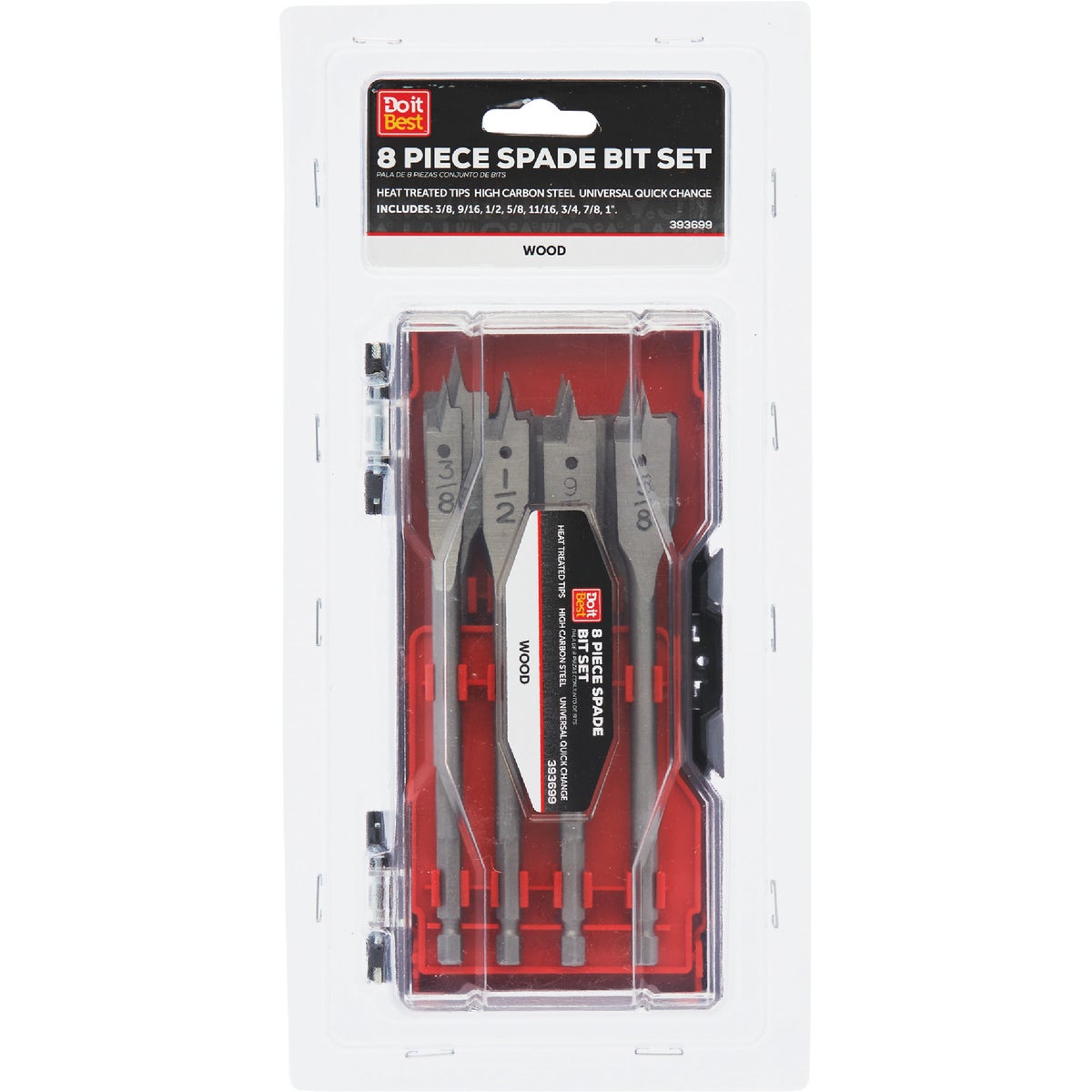 Do it Best High Carbon Steel Spade Bit Set (8-Piece)
