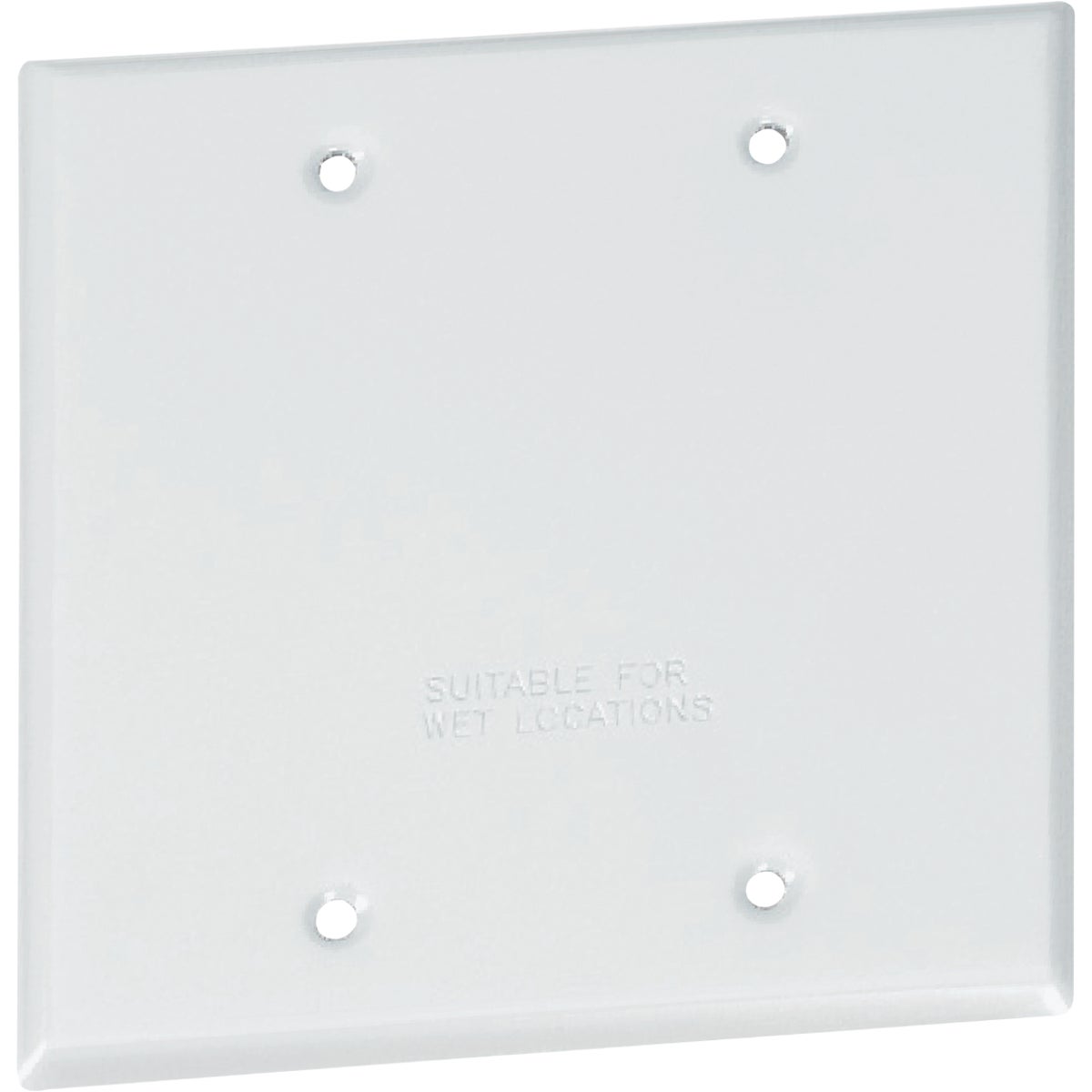 Southwire Double Gang White Weatherproof Blank Cover