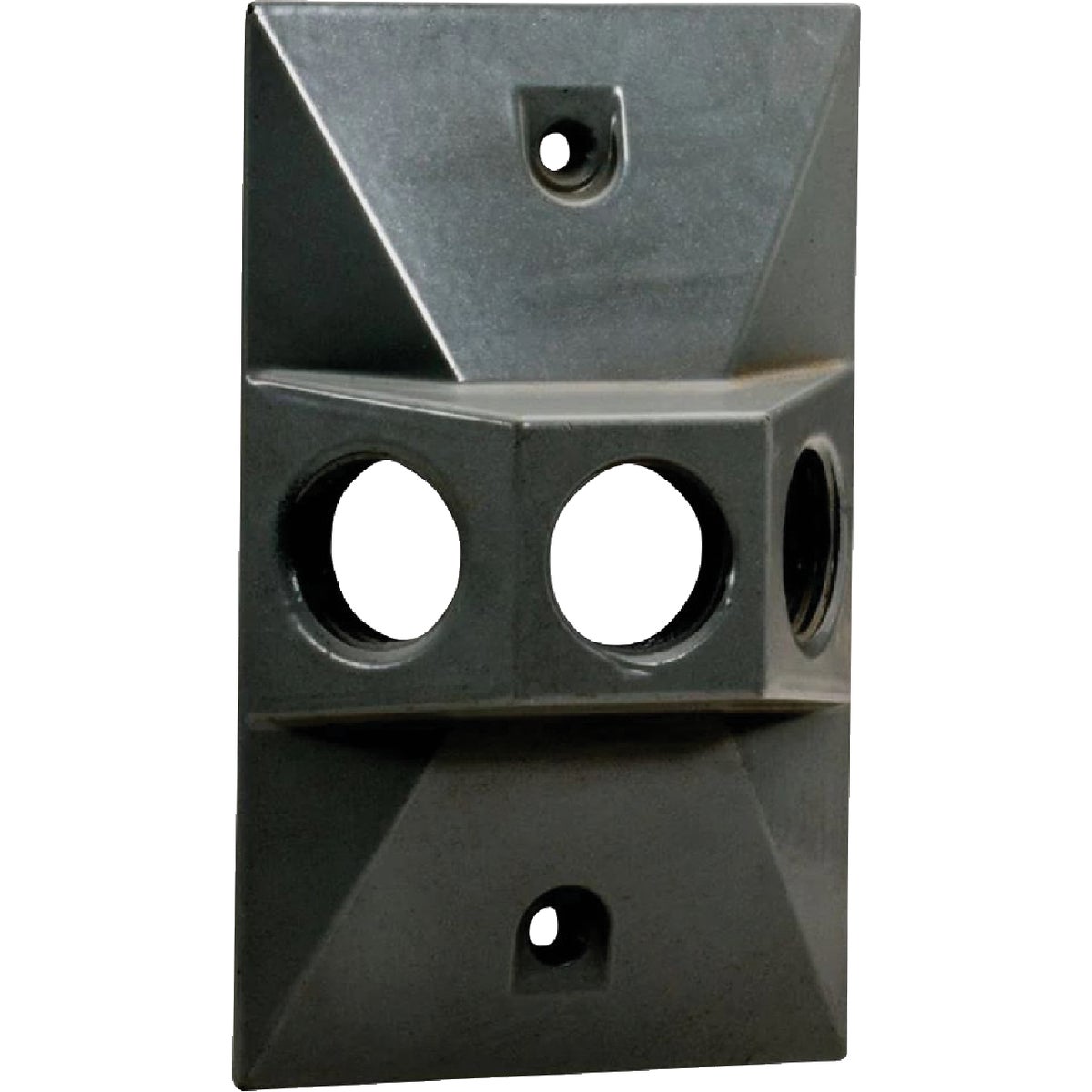 Southwire Single Gang Weatherproof 3-Hole Bronze Rectangular Cover