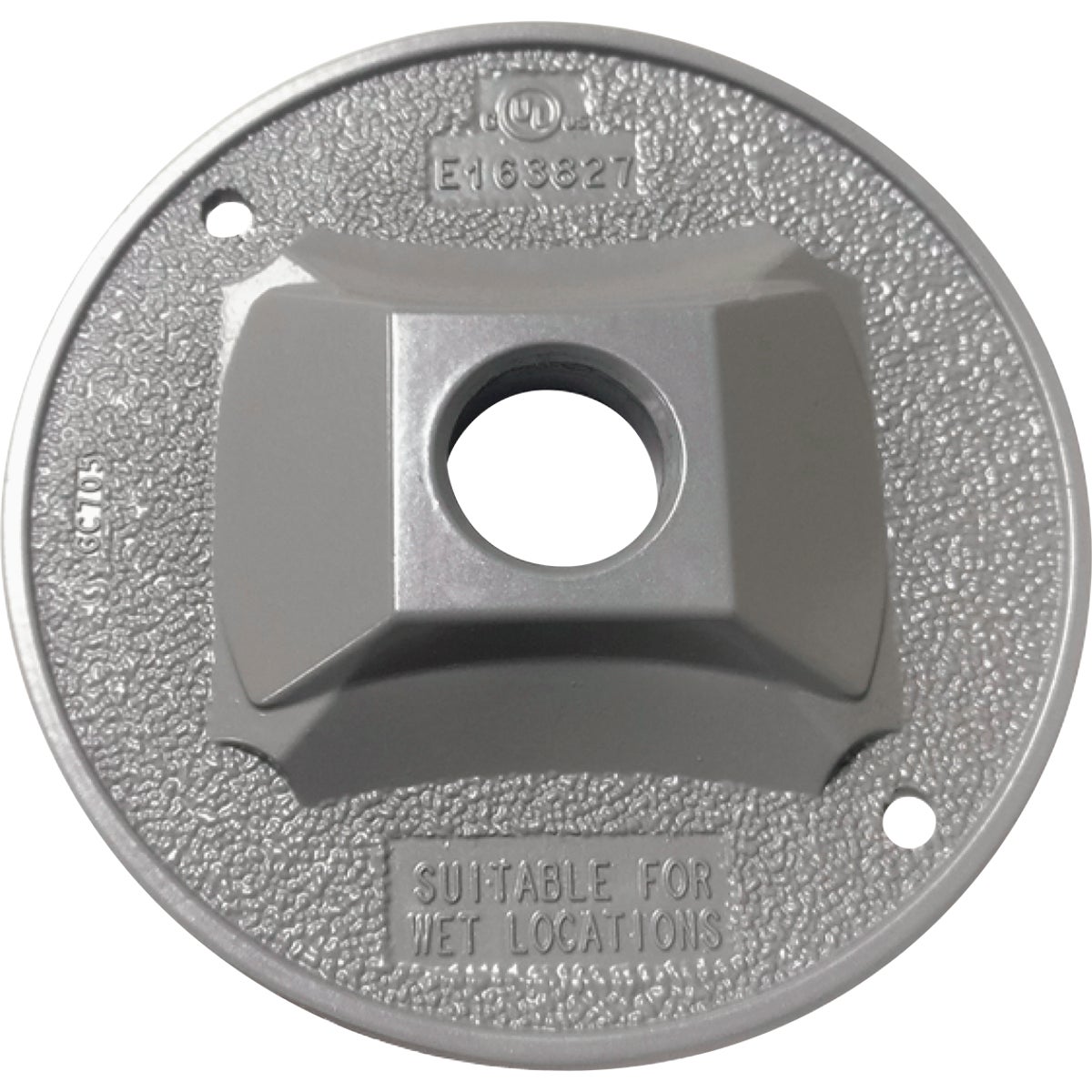 Southwire 1-Hole Round Aluminum Gray Weatherproof Cover