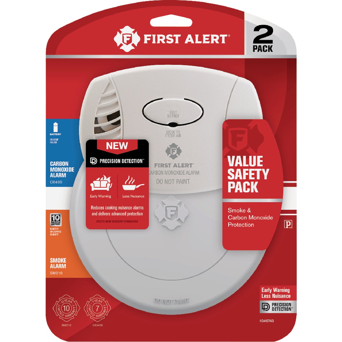First Alert 10-Year Battery Photoelectric Carbon Monoxide and Smoke Alarm Value Pack
