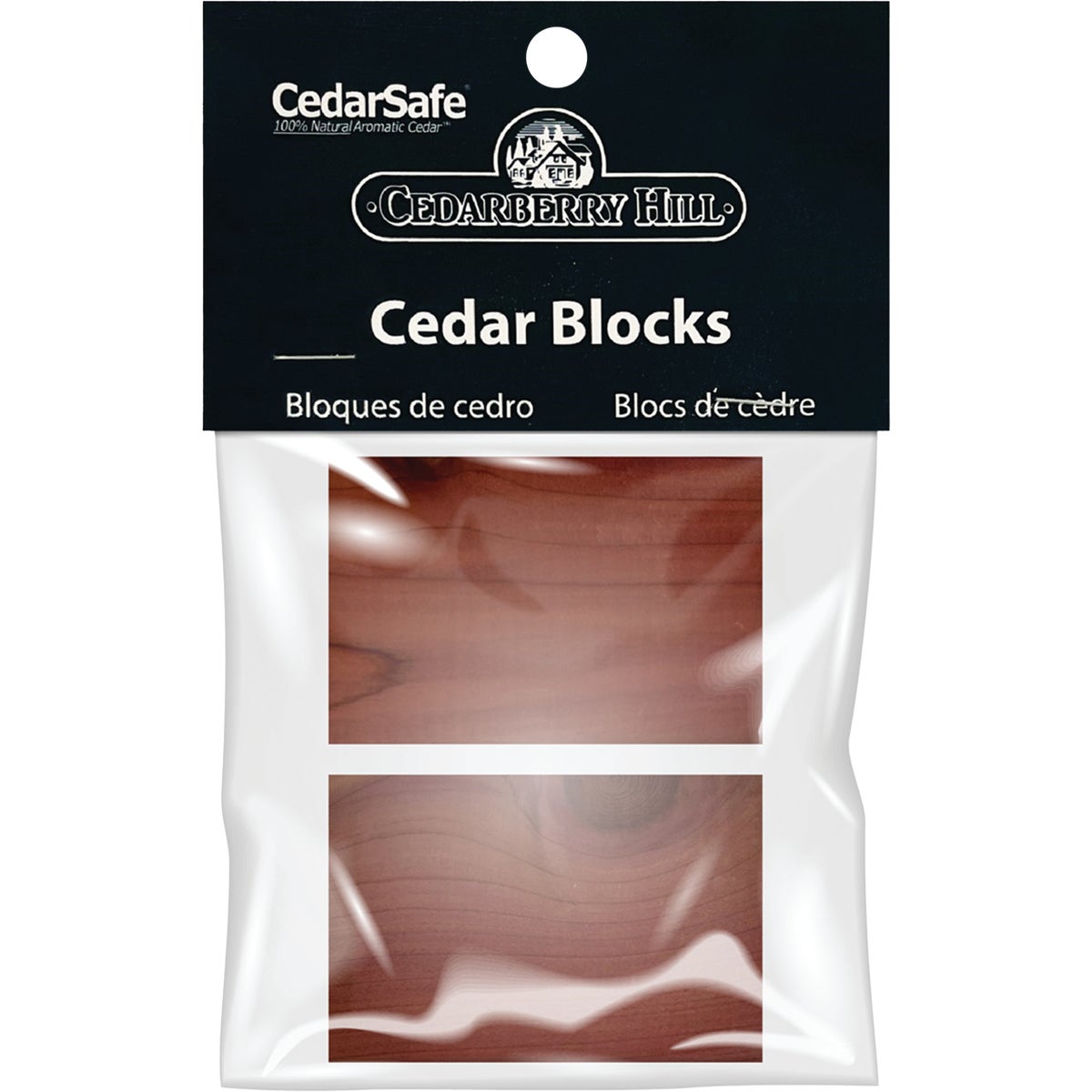 Cedarberry Hill Aromatic Cedar 3 In. W. x 2.125 In. H. x .69 In. D. Cedar Blocks (6-Pack)