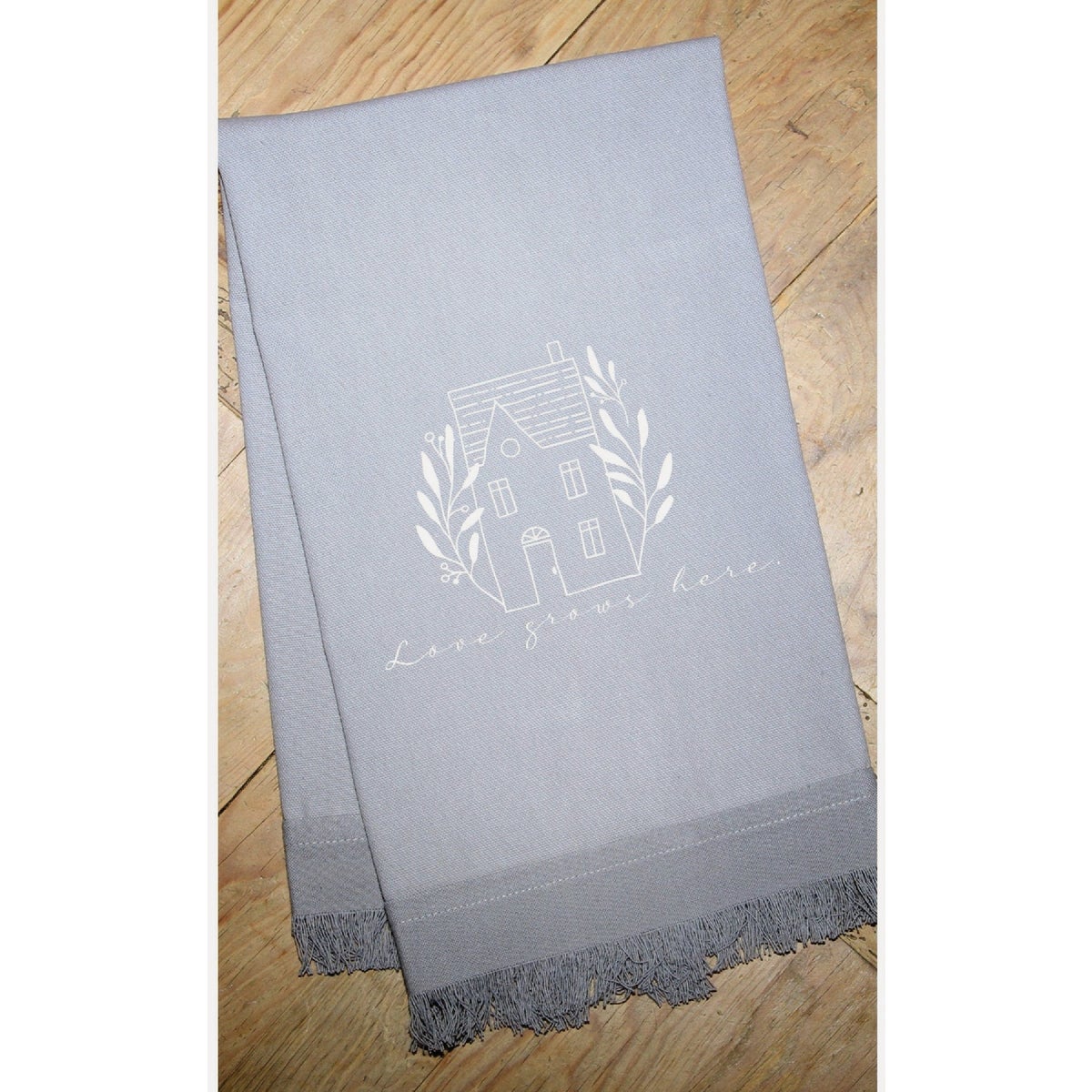 Second Nature Love Grows Here Kitchen Towel