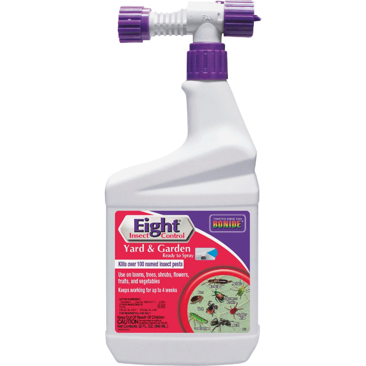 Bonide Eight 32 Oz. Ready To Spray Hose End Insect Control Yard & Garden Insect Killer
