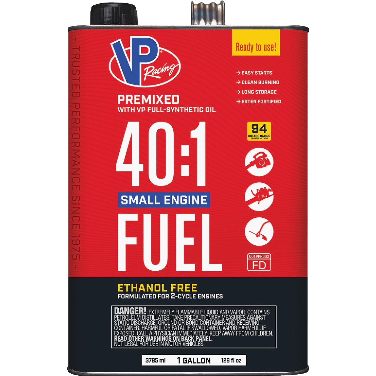 VP Small Engine Fuels 1 Gal. 40:1 Ethanol-Free Gas & Oil Pre-Mix