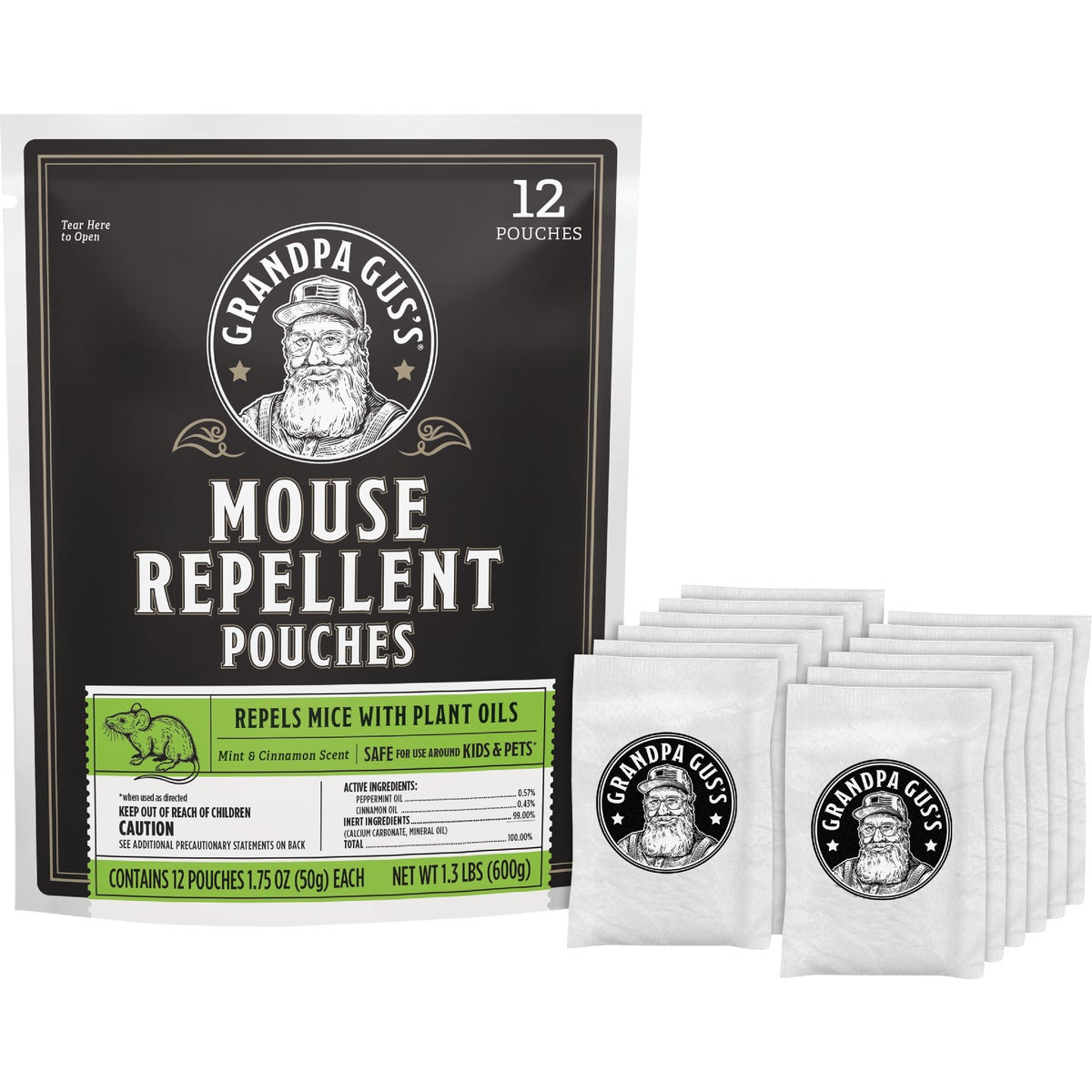 Grandpa Gus's Granular All Natural Mouse Repellent Pouch (10-Pack)