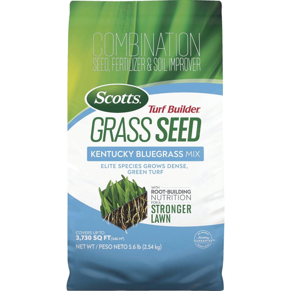 Scotts Turf Builder 5.6 Lb. 465 Sq. Ft. Kentucky Bluegrass Mix Grass Seed, Fertilizer, and Soil Improver Combination
