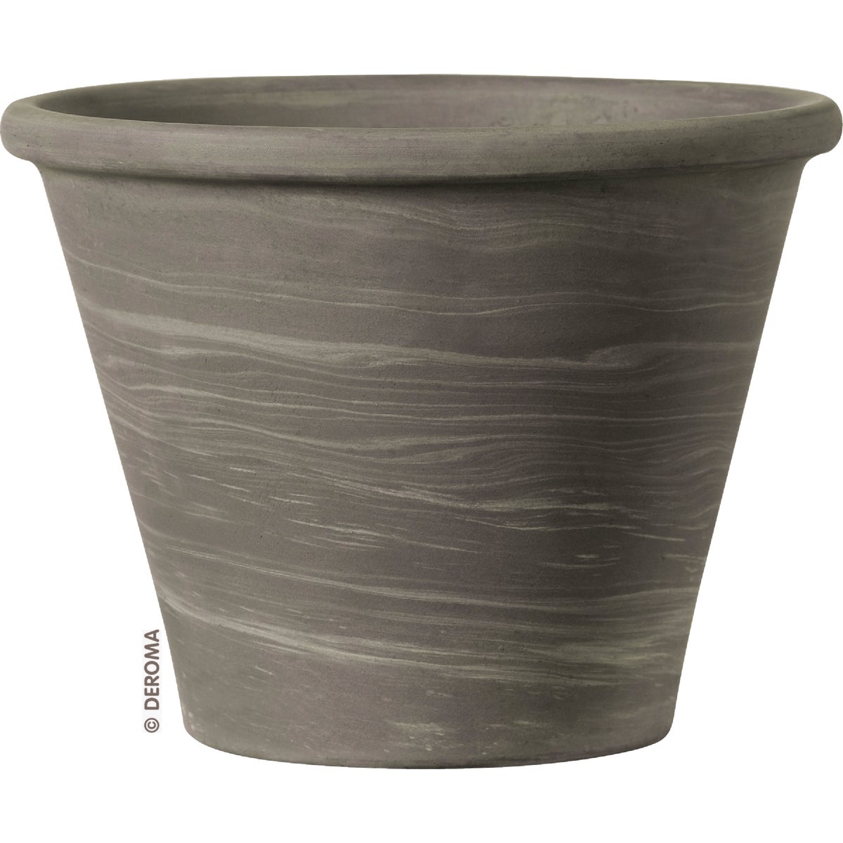Deroma 9.8 In. Grafite Clay Duo Vasum Planter