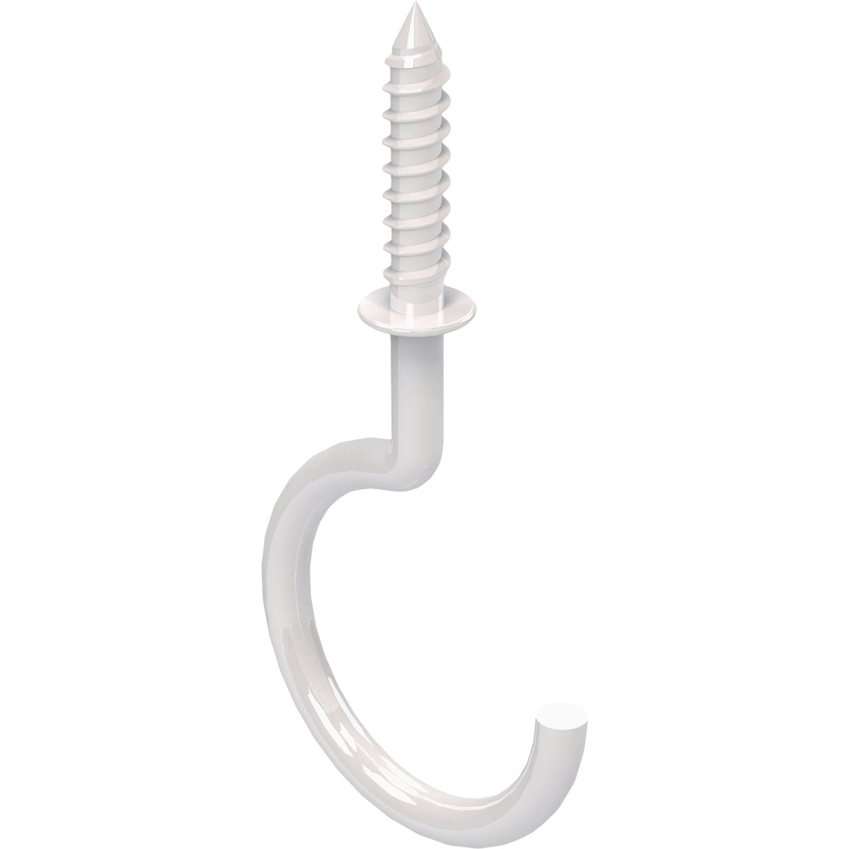 National White Vinyl-Coated Ceiling Hook (2-Pack)