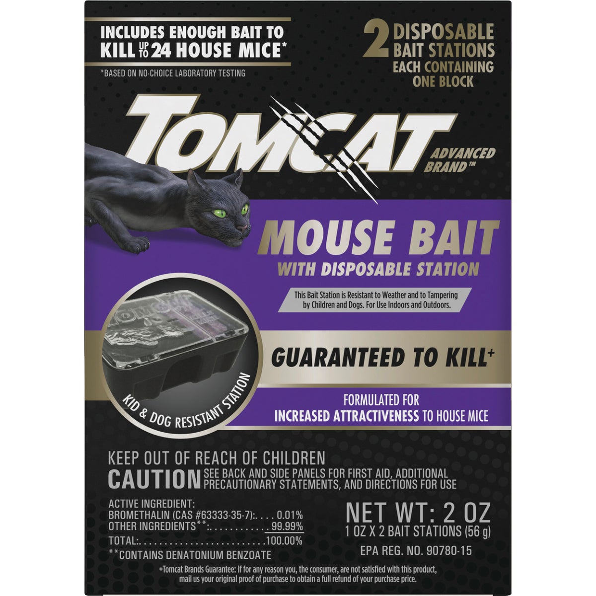 Tomcat Advanced Formula Disposable Mouse Bait Station (2-Pack)