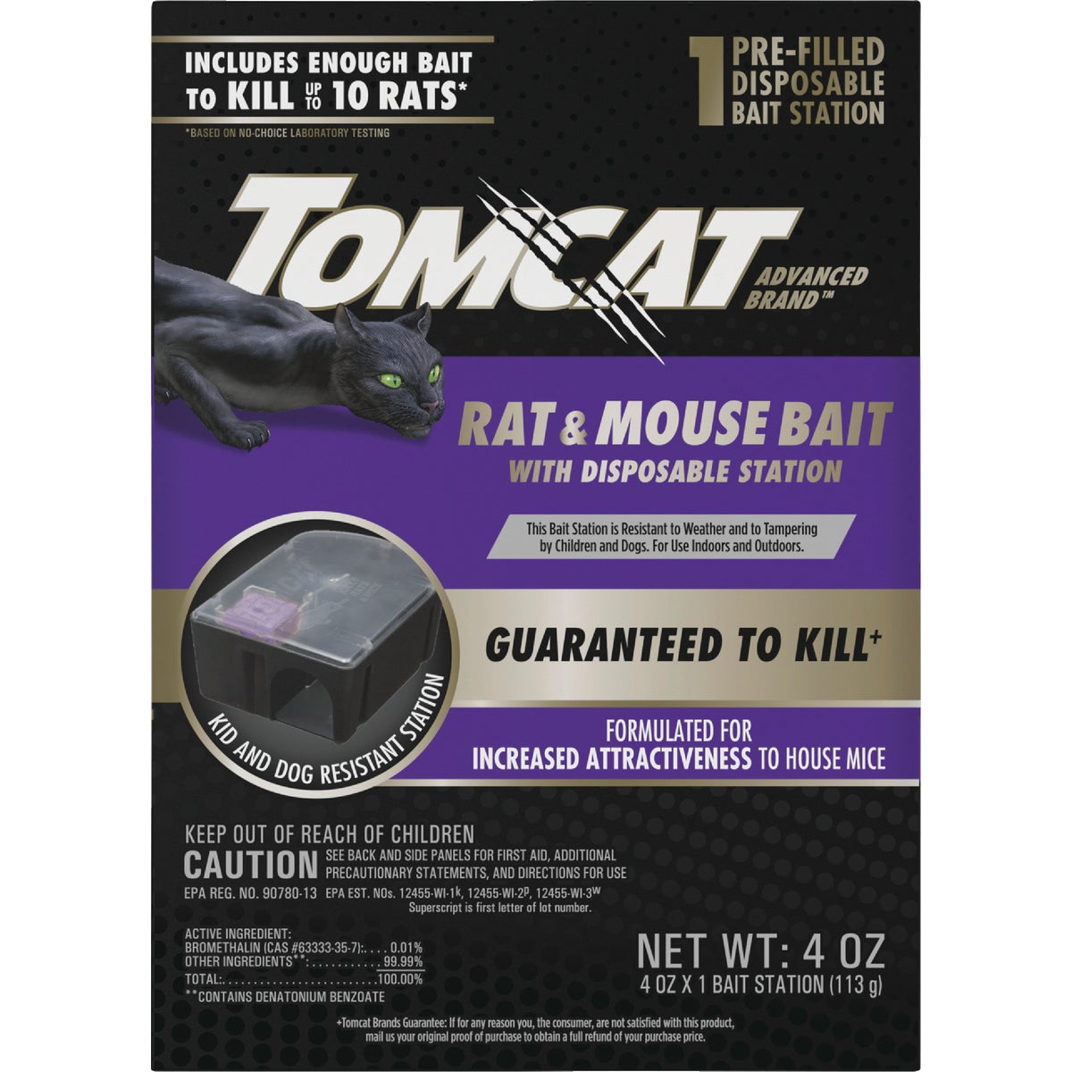 Tomcat Advanced Formula Disposable Rat and Mouse Bait Station