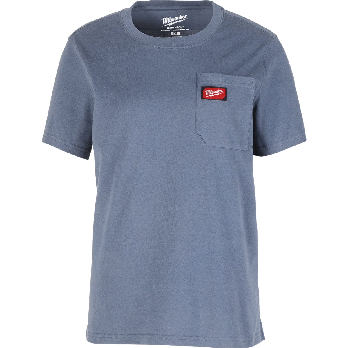 Milwaukee GridIron Women's 2XL Blue Short Sleeve Pocket T-Shirt