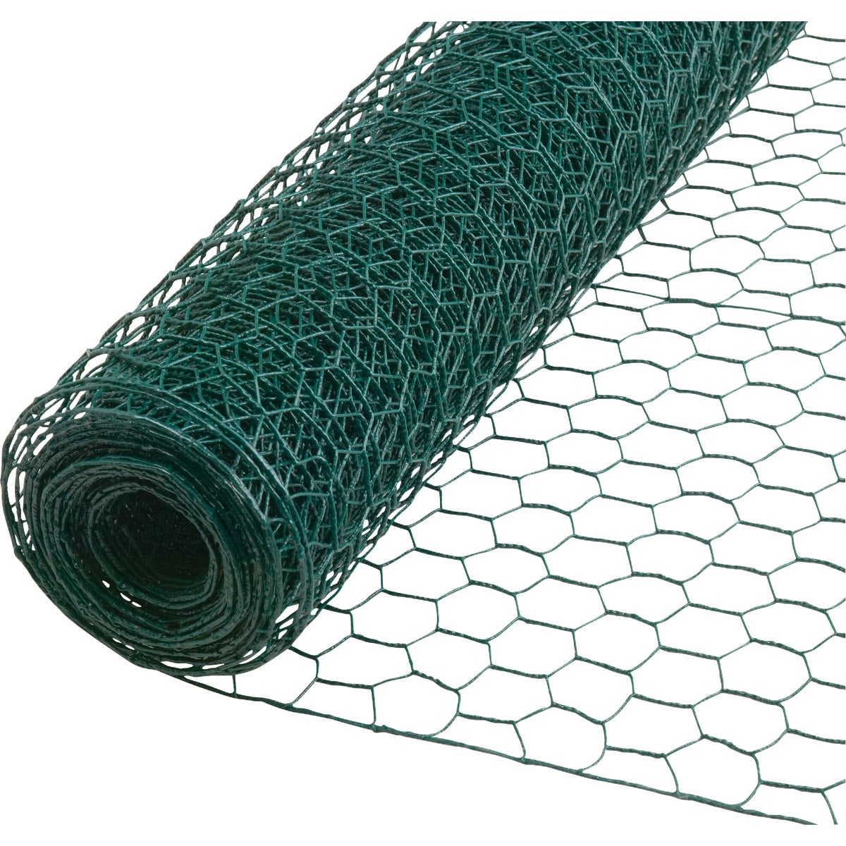 1 In. x 24 In. H. x 25 Ft. L. Green Vinyl-Coated Poultry Netting