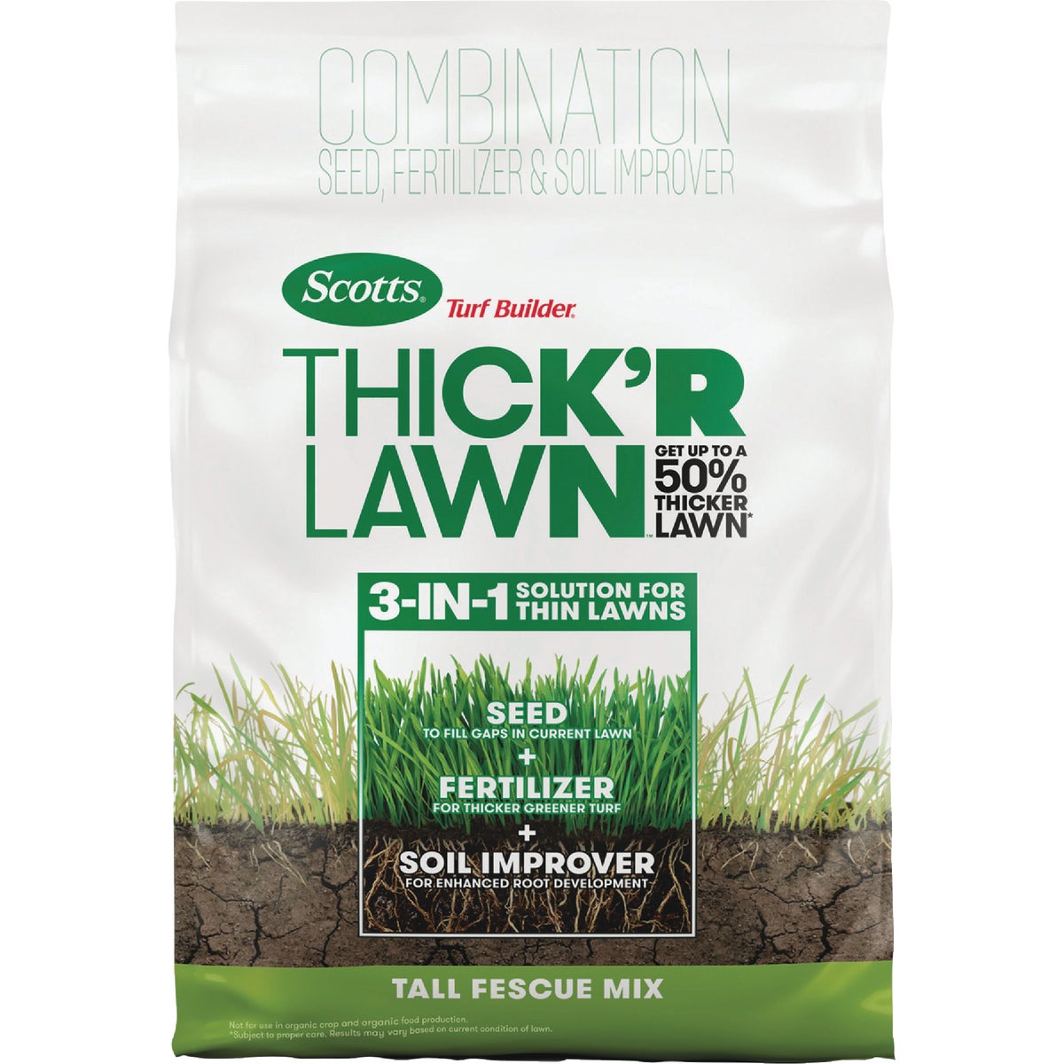 Scotts Turf Builder Thick 'R 12 Lb. Lawn Tall Fescue Display