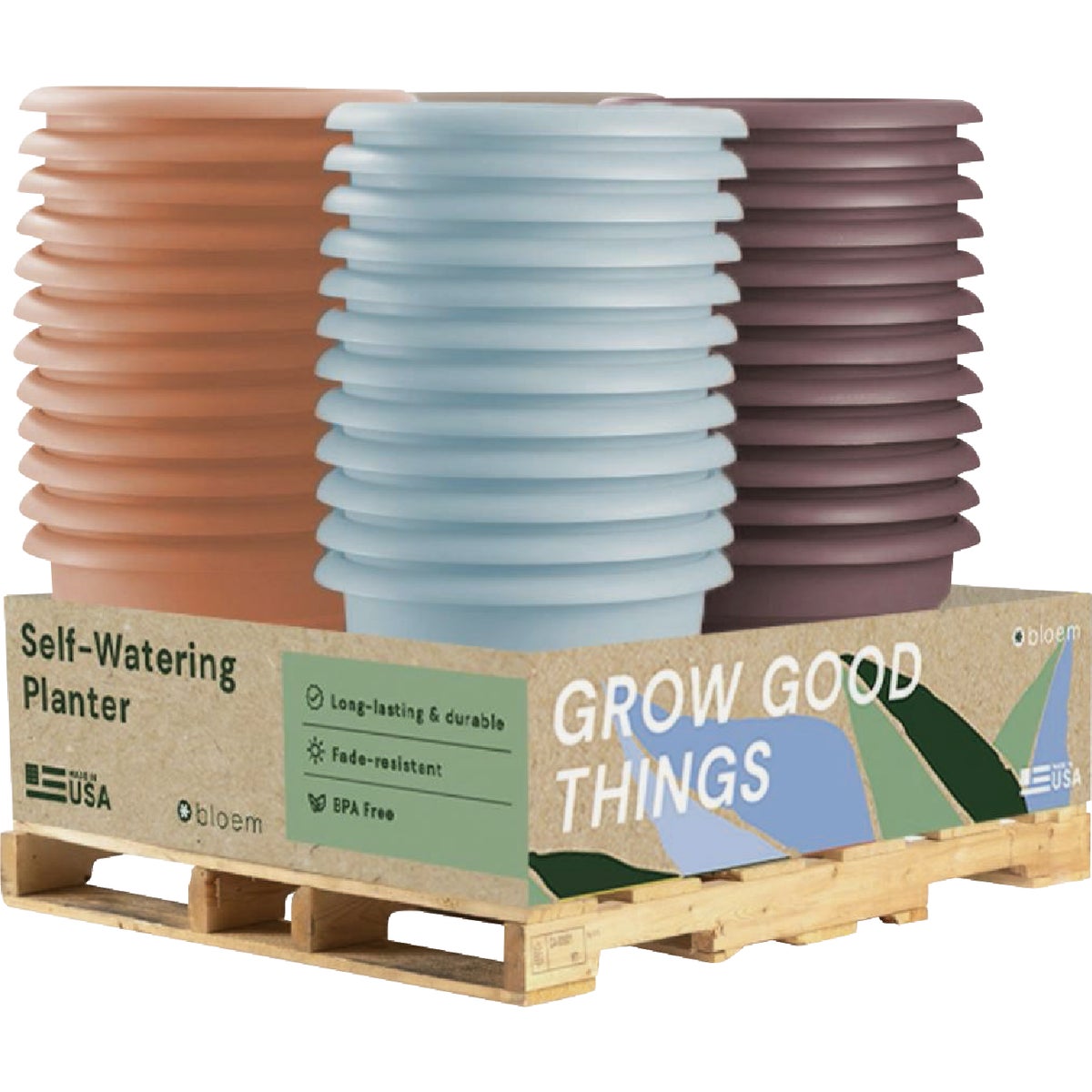 Bloem Ariana 16 In. Pastel Planter Display (48-Piece)