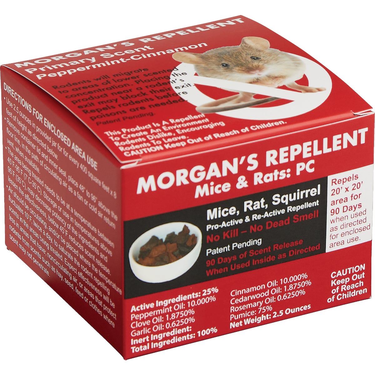 Morgan's Peppermint-Cinnamon 2.5 Oz. Pumice Stone Mouse & Rat Repellent