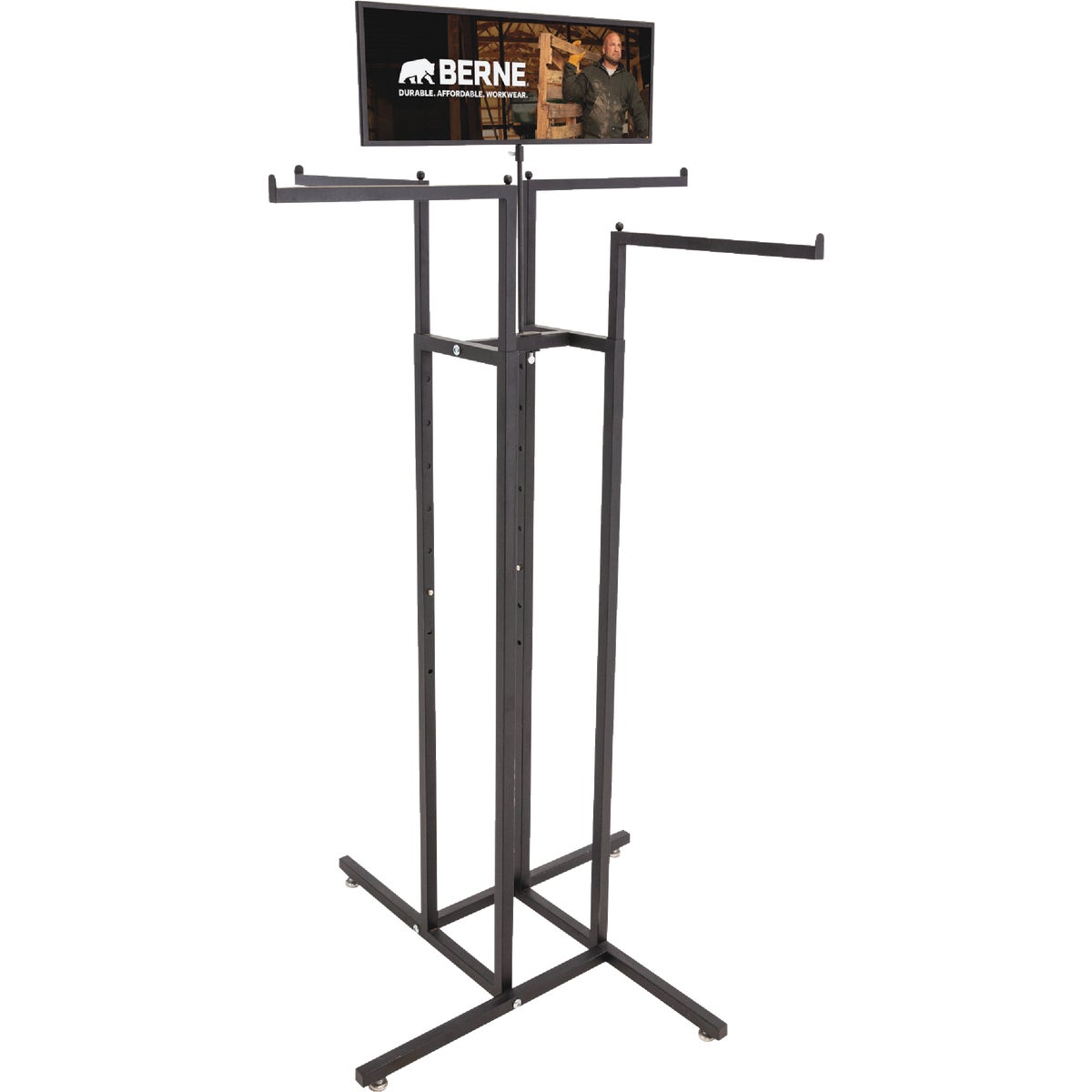 Berne Apparel 4-Way Garment Display Rack