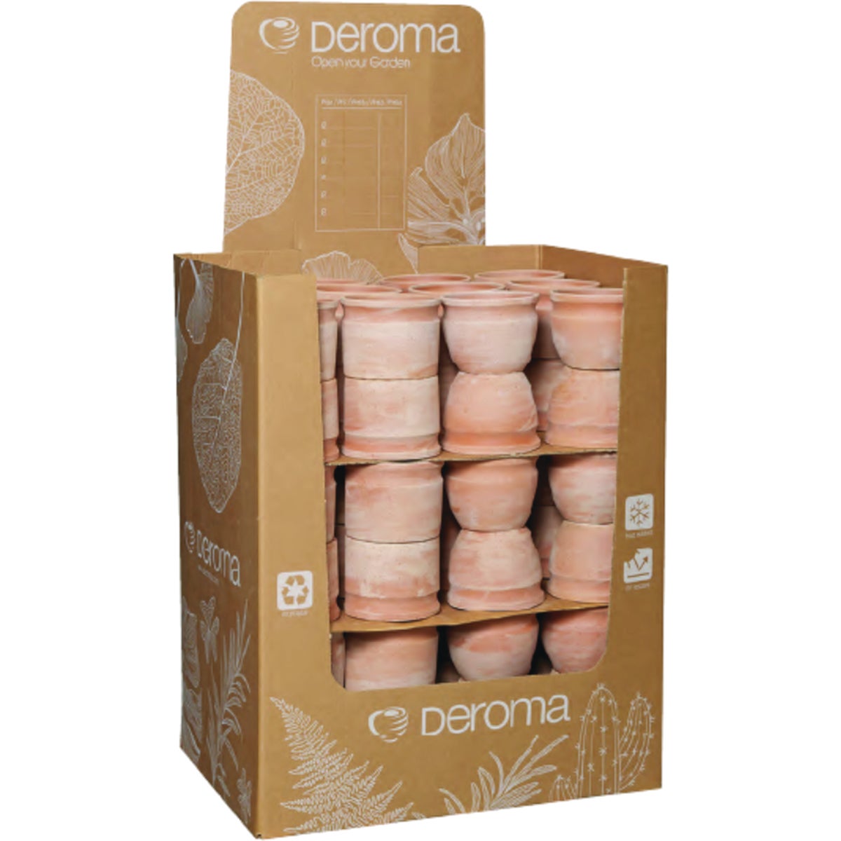 Deroma Giotto Terracotta Clay Mini Planter Display (84-Piece)