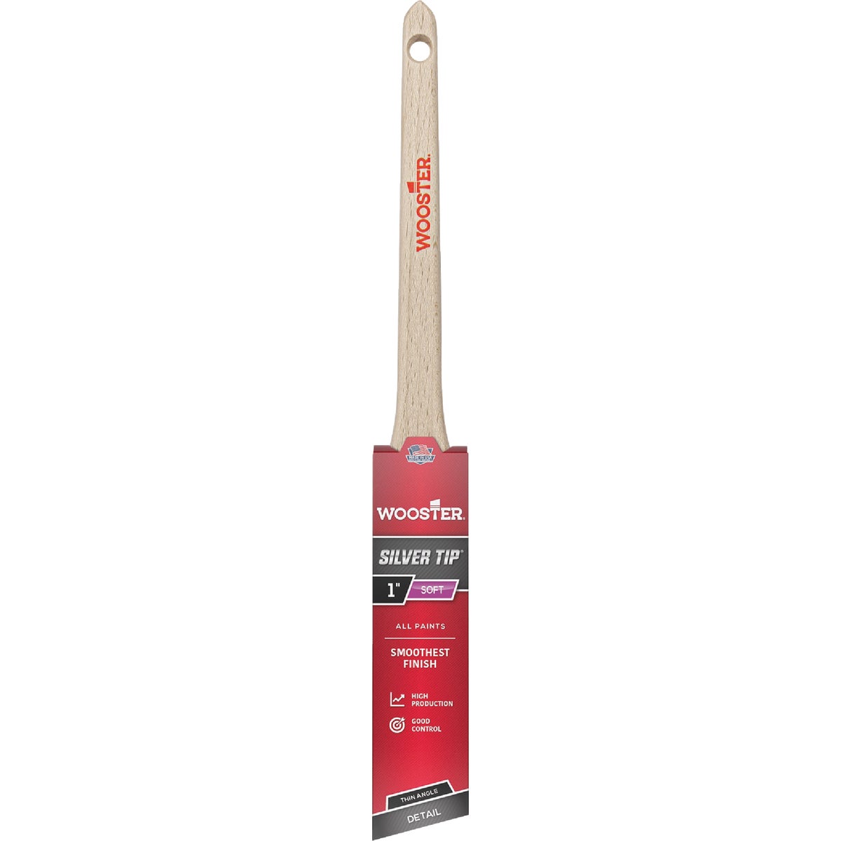 Wooster SILVER TIP 1 In. Thin Angle Sash Paint Brush