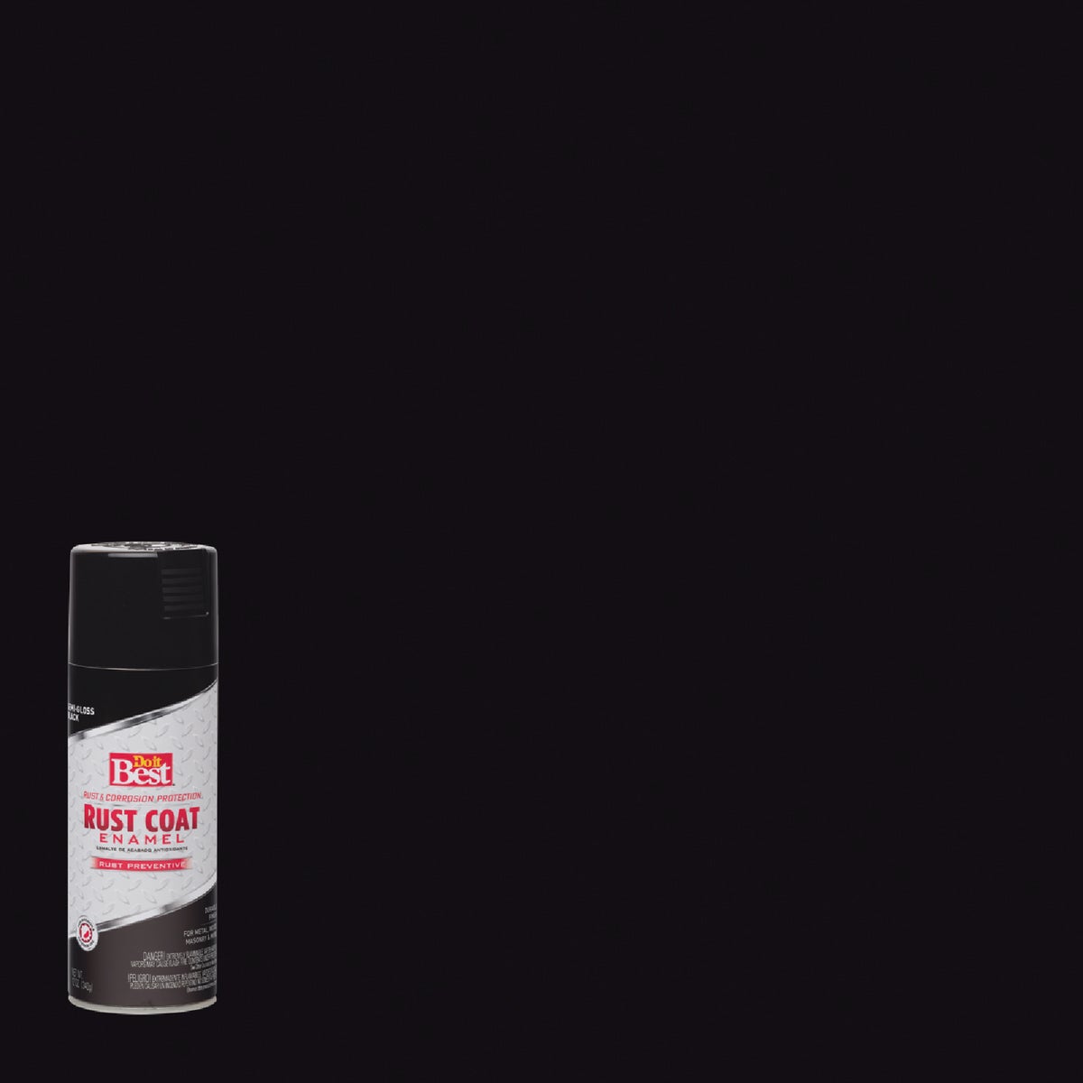 Do it Best Rust Coat Semi-Gloss Black 12 Oz. Anti-Rust Spray Paint