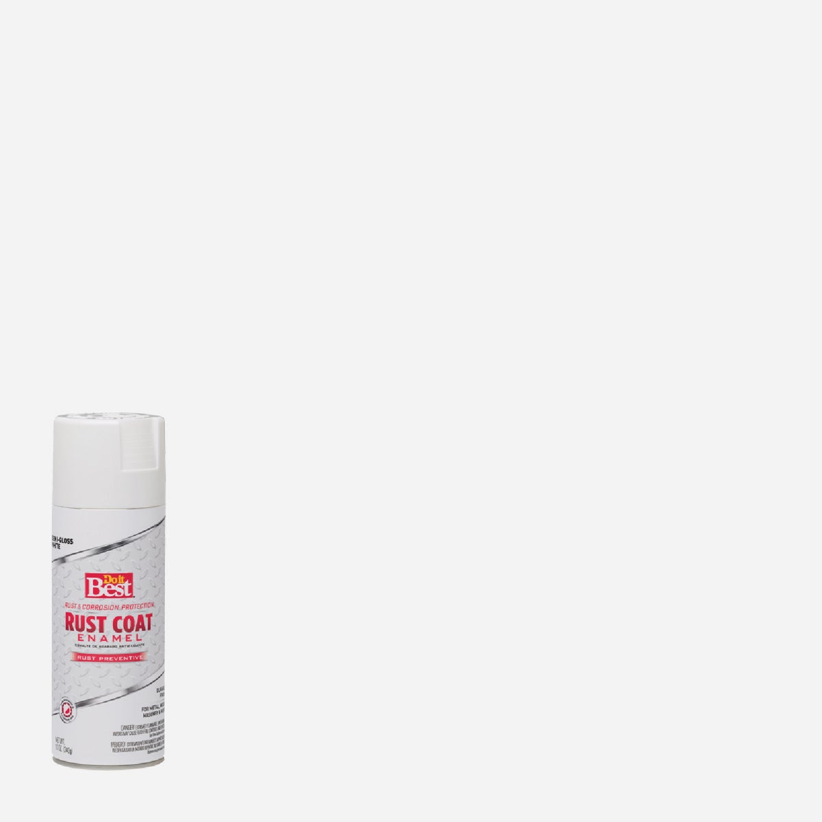 Do it Best Rust Coat Gloss Semi-Gloss White 12 Oz. Anti-Rust Spray Paint