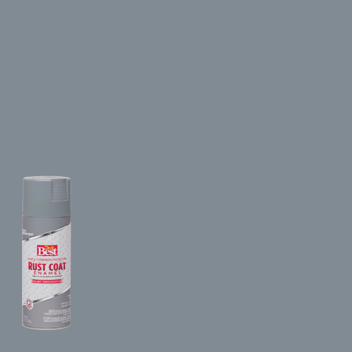 Do it Best Rust Coat Gloss Medium Gray 12 Oz. Anti-Rust Spray Paint