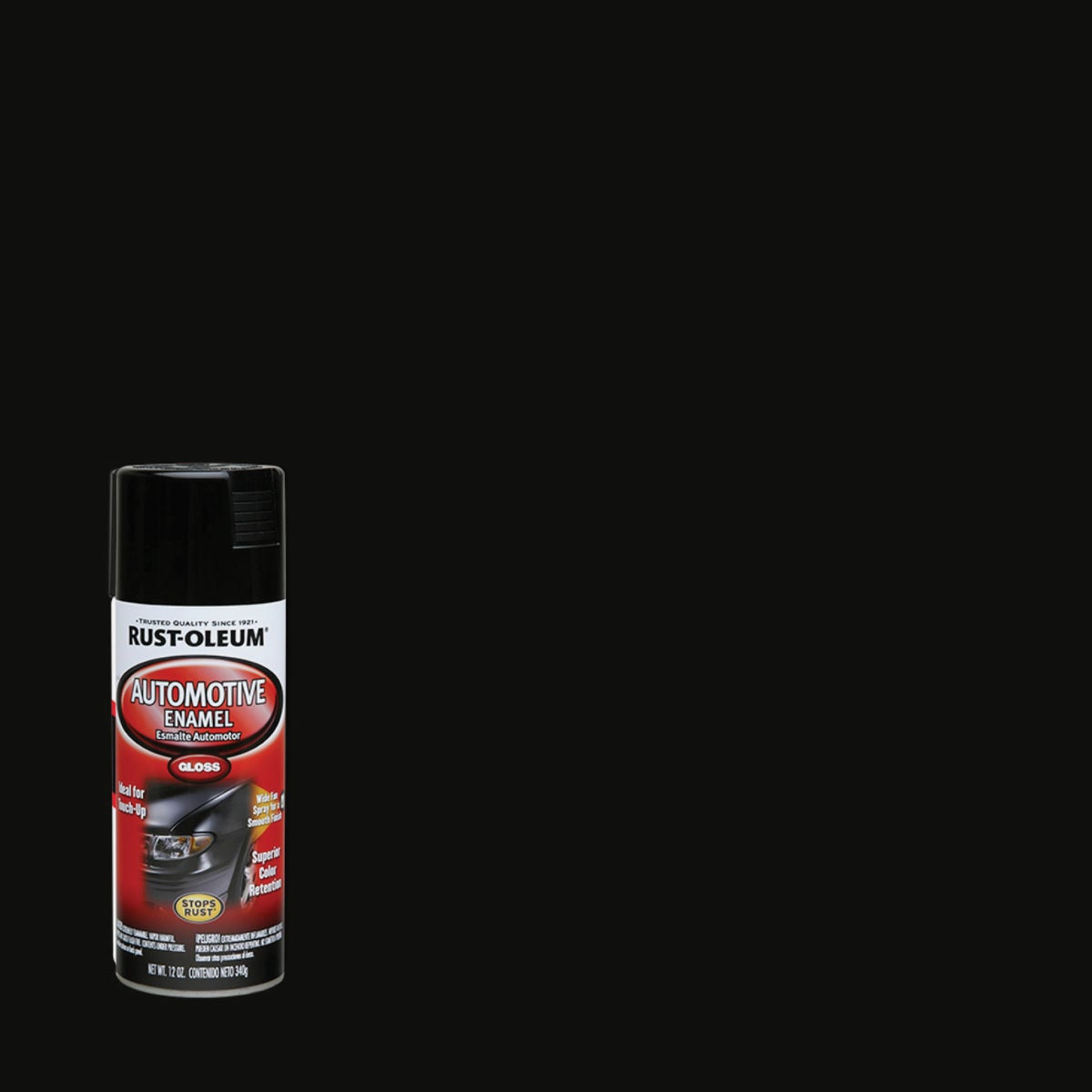 Rust-Oleum Stops Rust Automotive Enamel Spray Paint, 12 Oz., Gloss Black