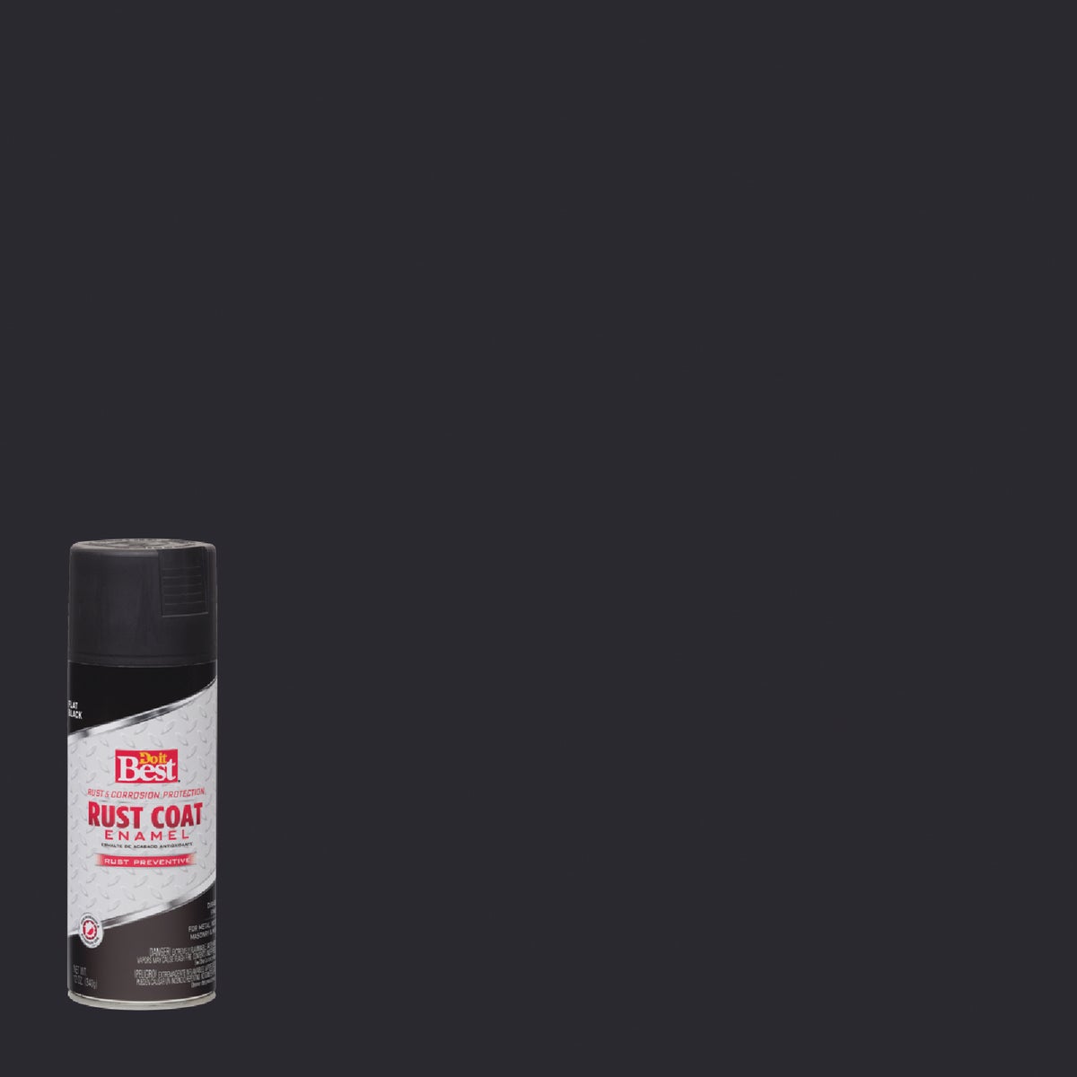 Do it Best Rust Coat Flat Black 12 Oz. Anti-Rust Spray Paint
