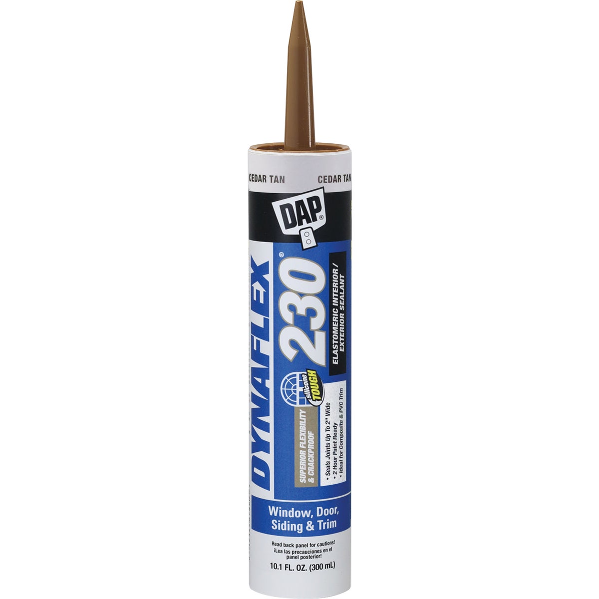Dap Dynaflex 230 10.1 Oz. 100% Waterproof Window, Door, Siding & Trim Elastomeric Sealant, Cedar Tan
