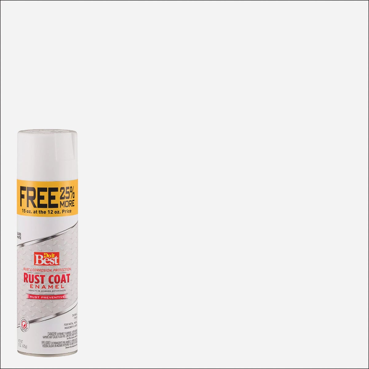 Do it Best Rust Coat Enamel Gloss White 15 Oz. Anti-Rust Spray Paint