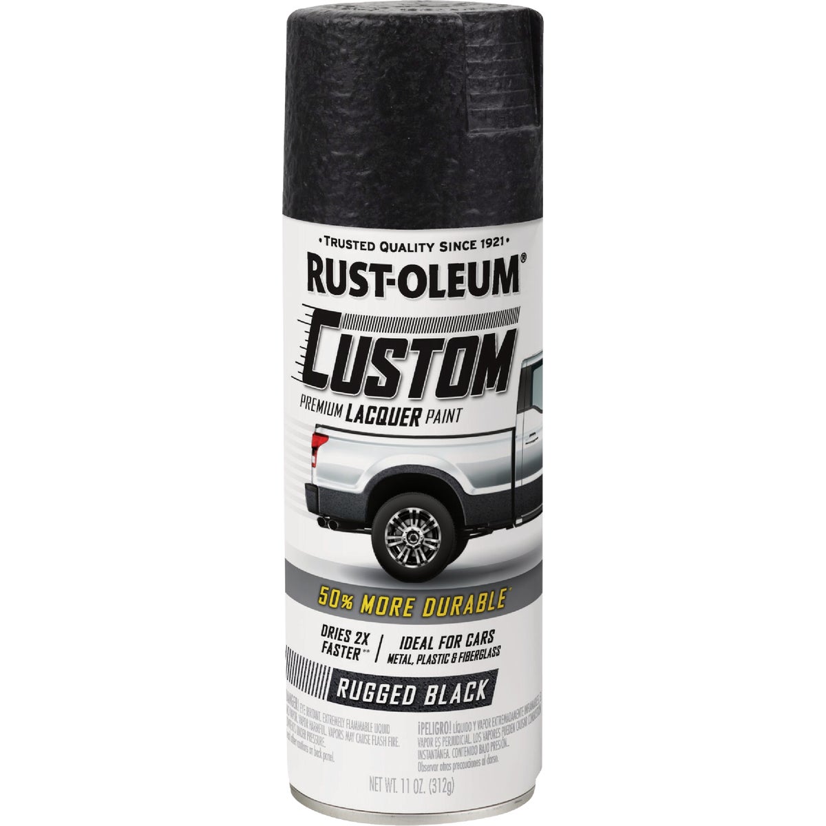 Rust-Oleum Automotive Premium Custom Lacquer, 11 oz., Rugged Black