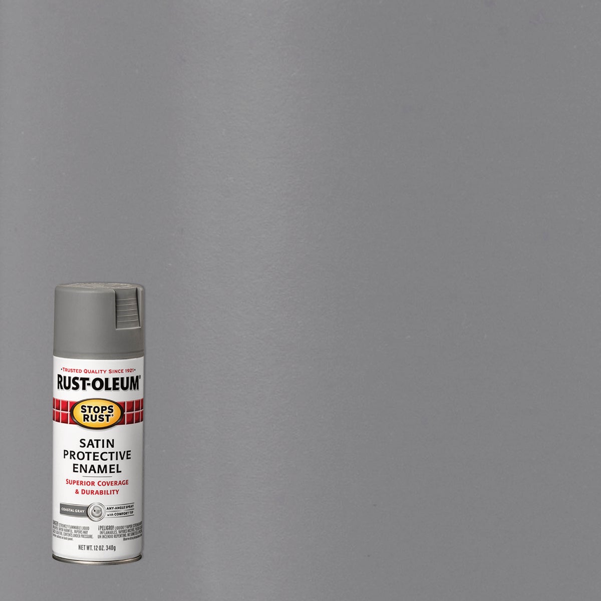 Rust-Oleum Stops Rust 12 Oz. Satin Coastal Gray Anti-Rust Spray Paint