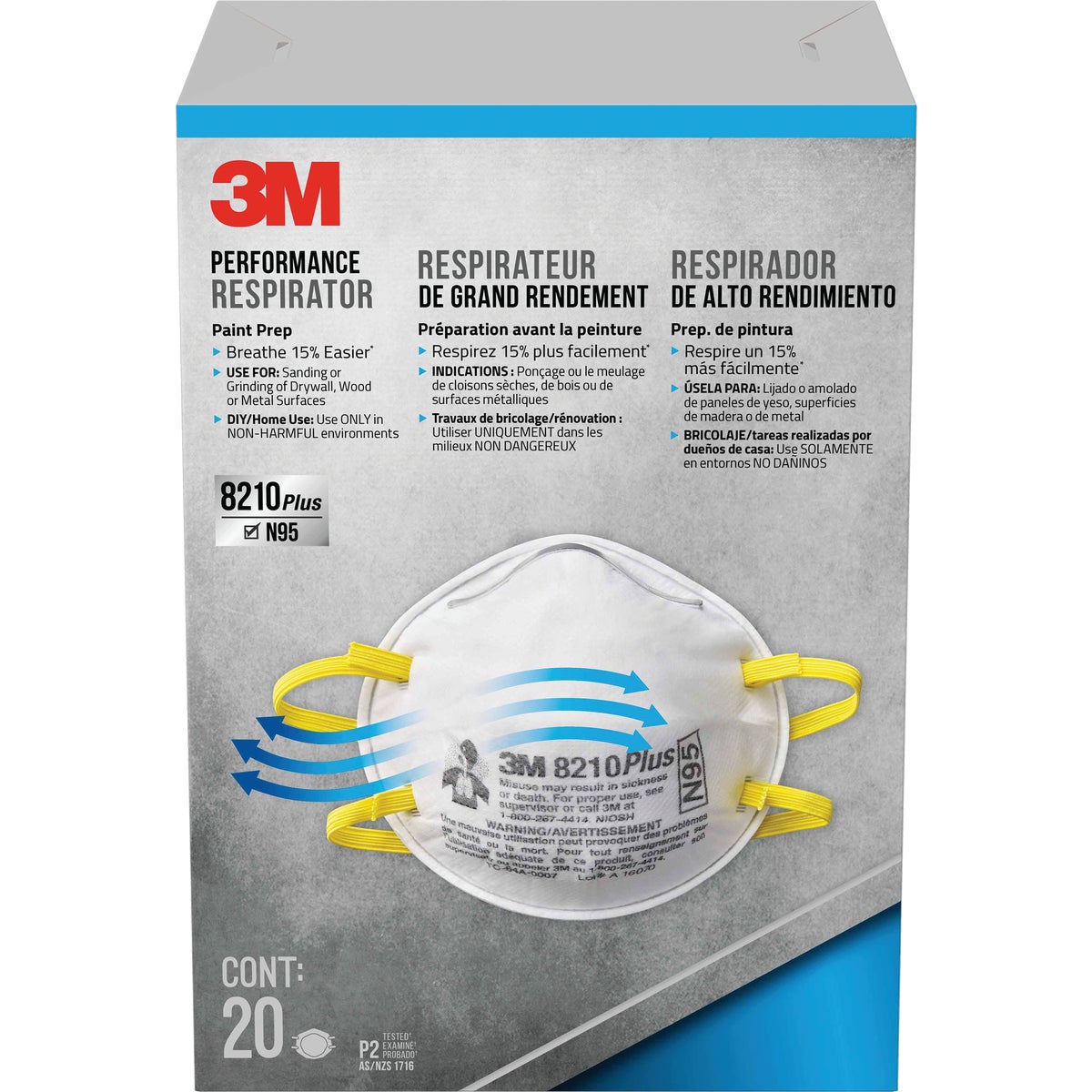 3M N95 Performance Particulate Respirator for Paint Prep (20-Pack)