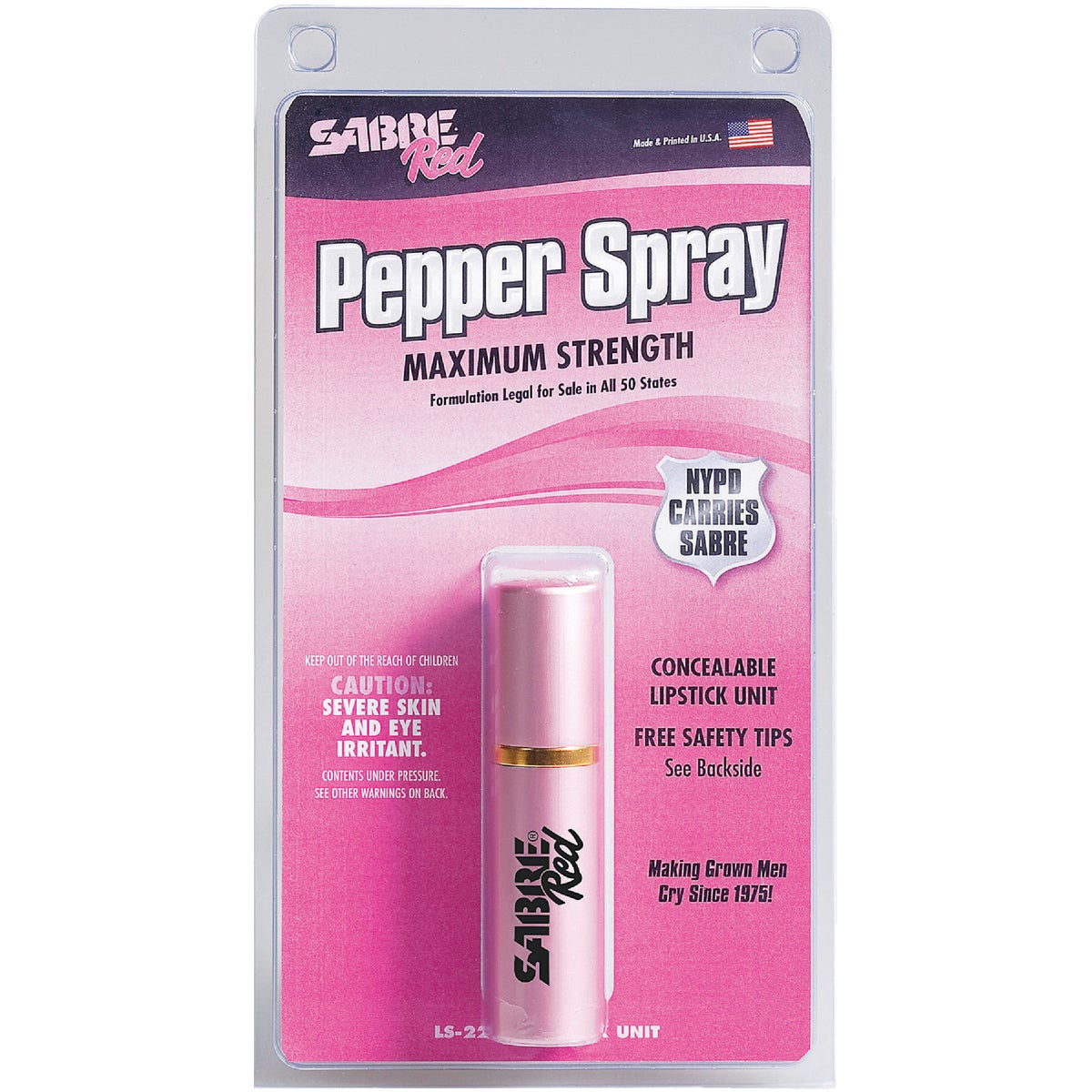 Sabre Red 0.75 Oz. Pink Lipstick Self-Defense Pepper Spray