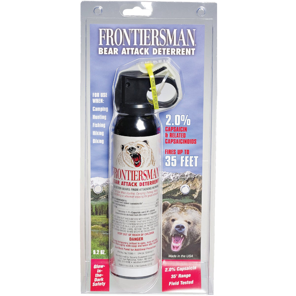 Sabre Frontiersman 9.2 Oz. Bear Attack Deterrent Spray