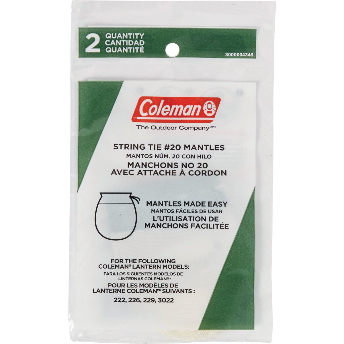 Coleman #20 Standard Tie Lantern Mantle