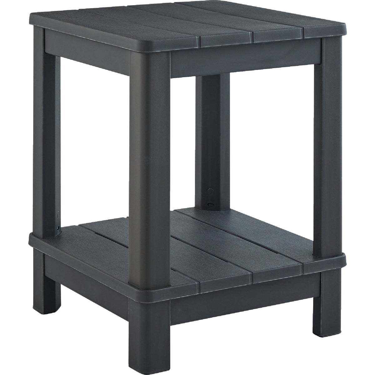 Adams Keter Graphite 16 In. Square Resin Deluxe Side Table