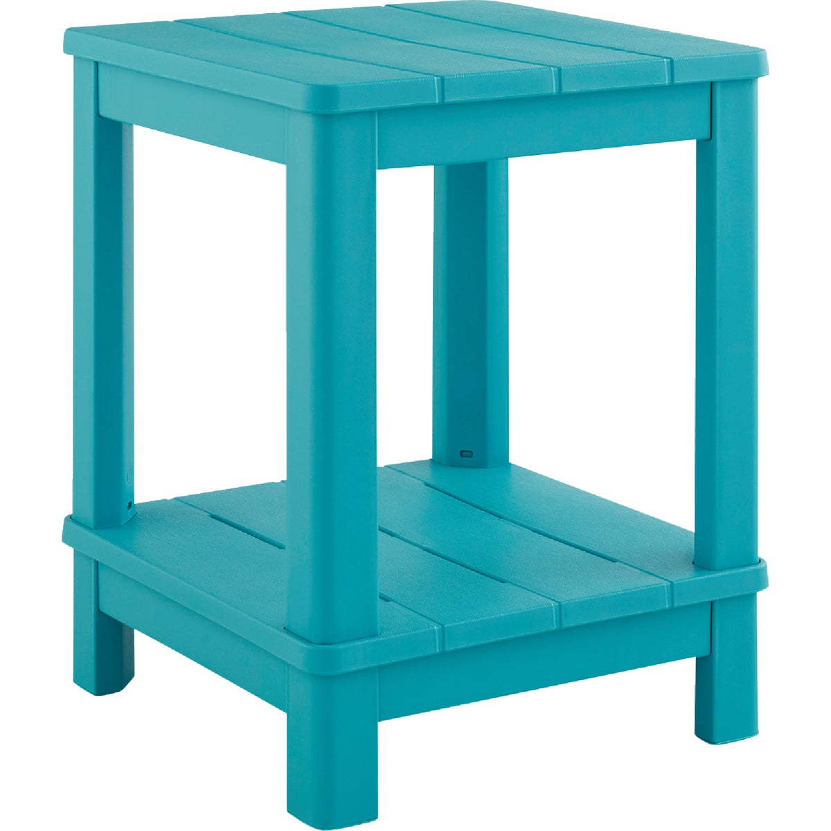 Adams Keter Teal 16 In. Square Resin Deluxe Side Table