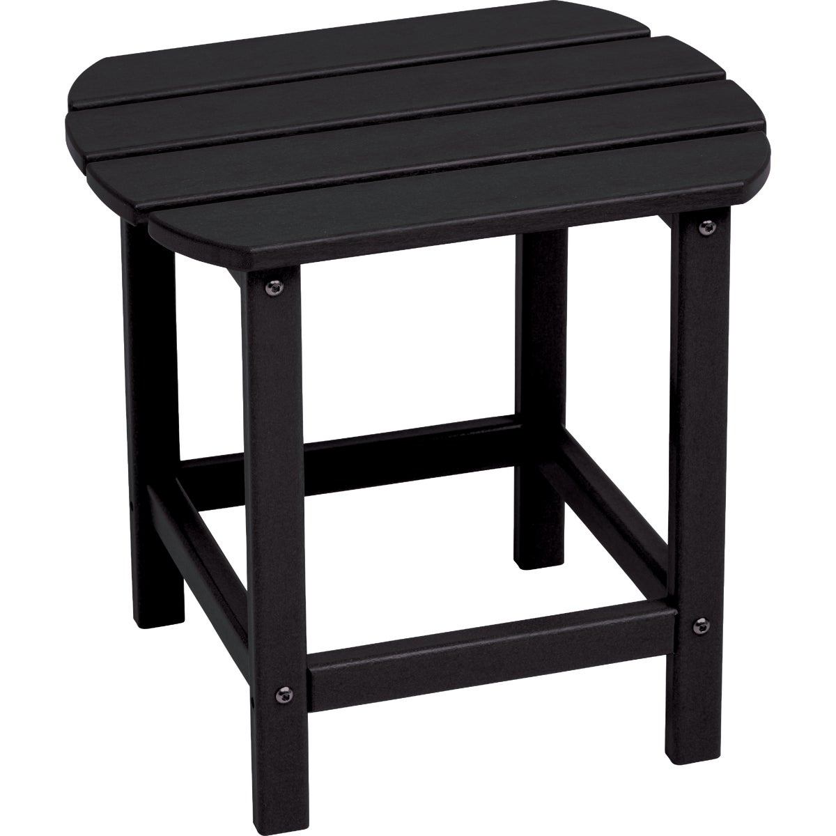 Outdoor Expressions Black HDPE Side Table